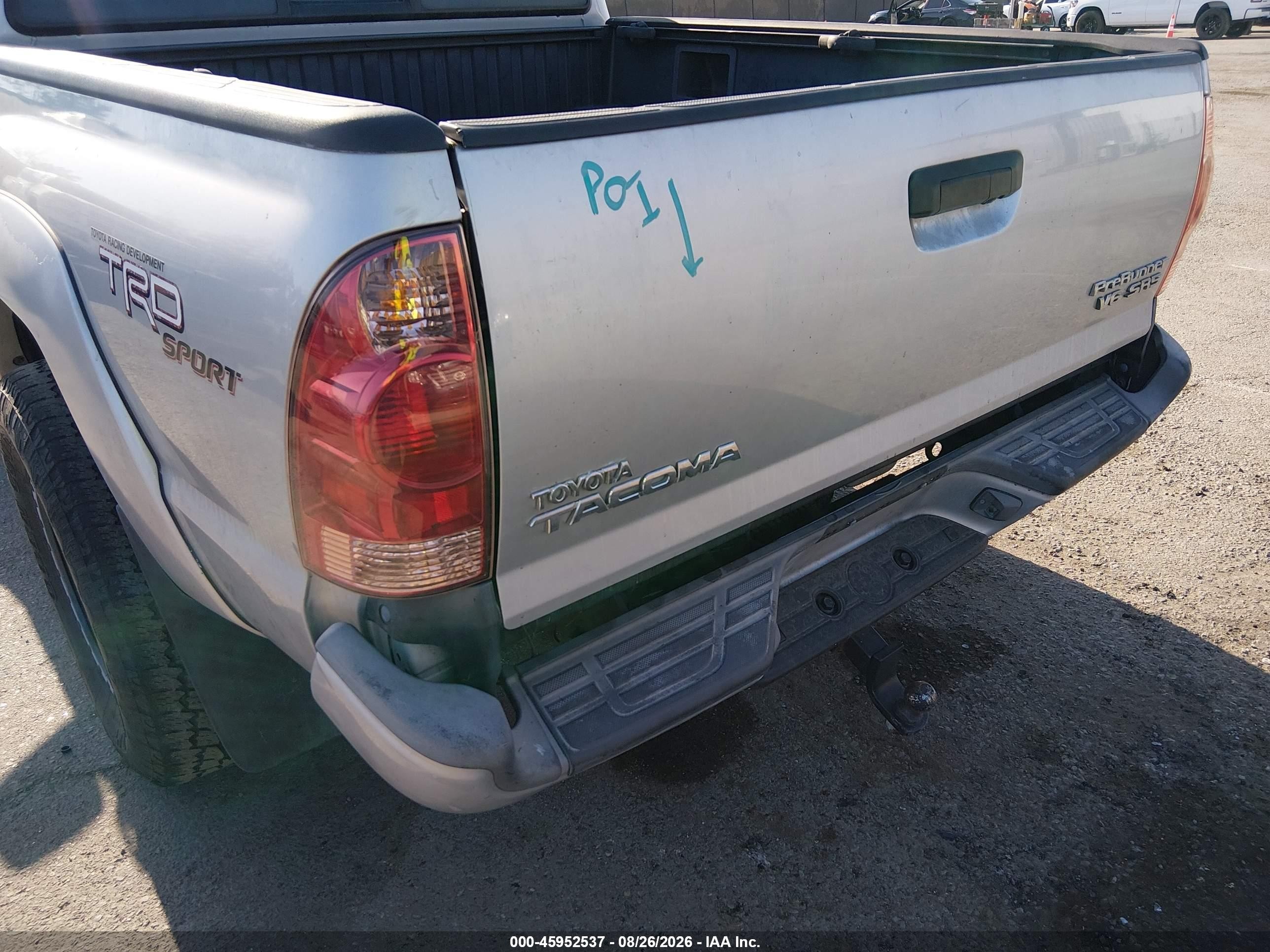 2008 Toyota Tacoma Prerunner V6 Gray vin: 3TMJU62N48M067309