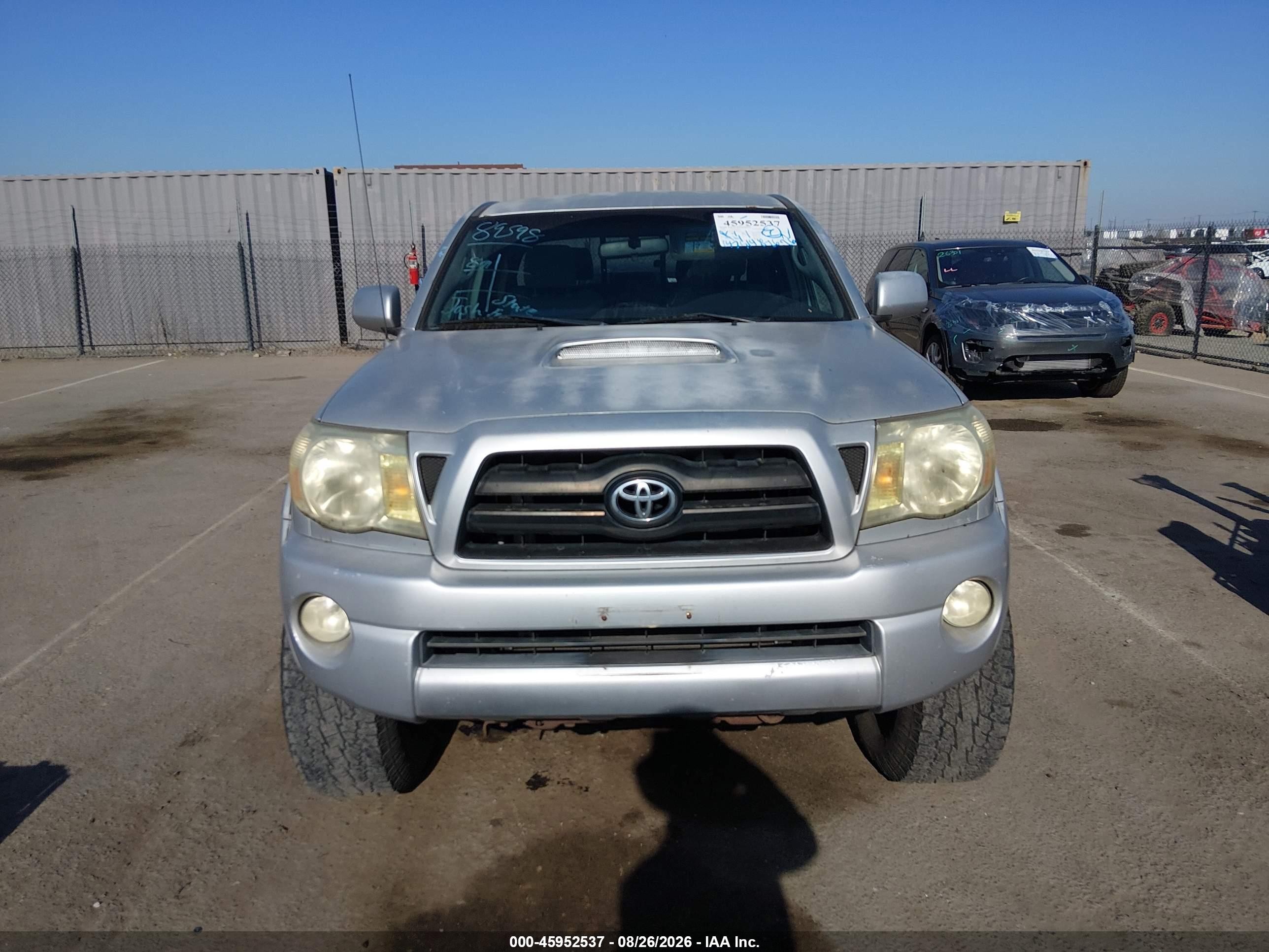 2008 Toyota Tacoma Prerunner V6 Gray vin: 3TMJU62N48M067309