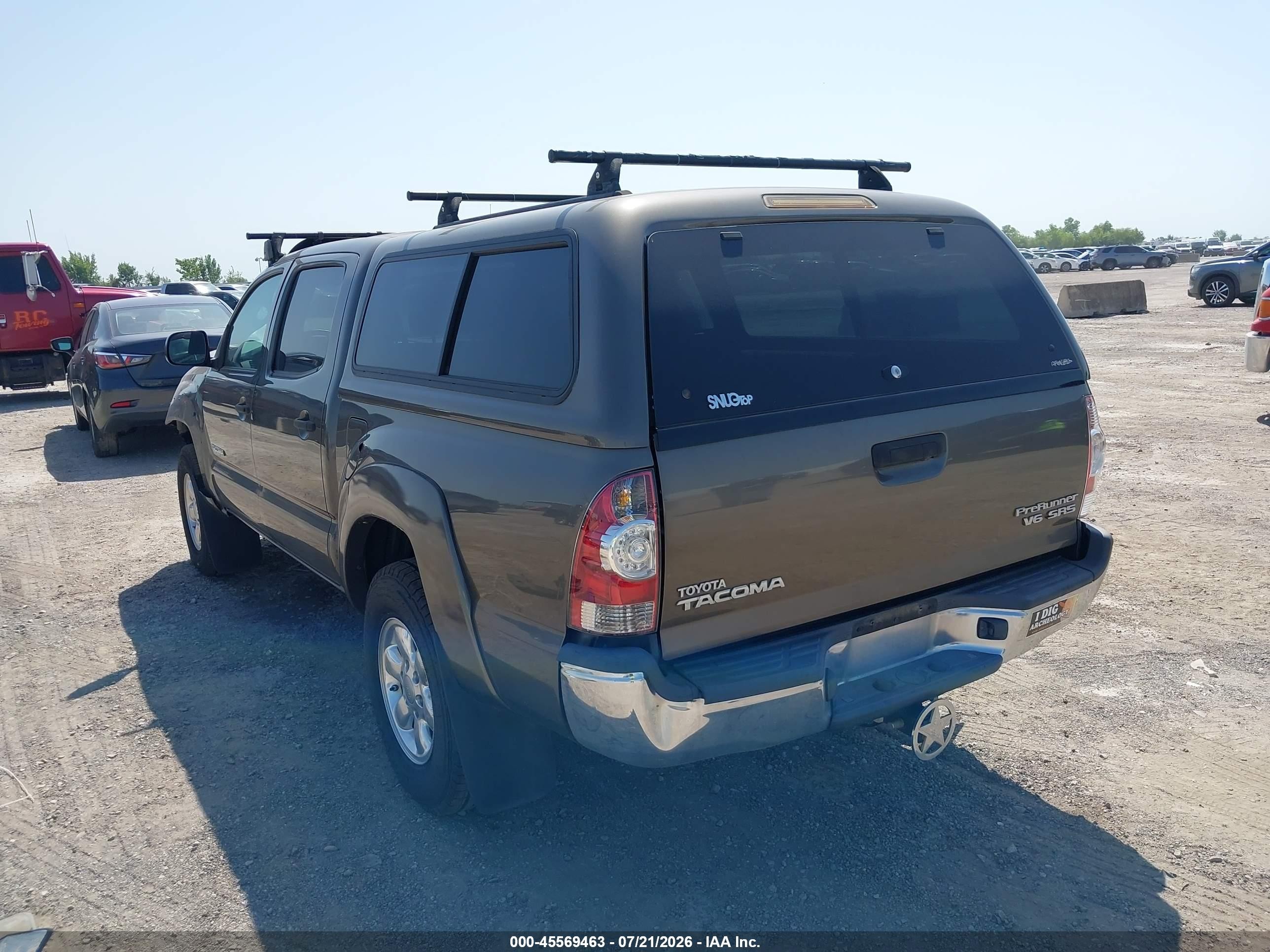 2009 Toyota Tacoma Prerunner V6 Серый vin: 3TMJU62N49M088727