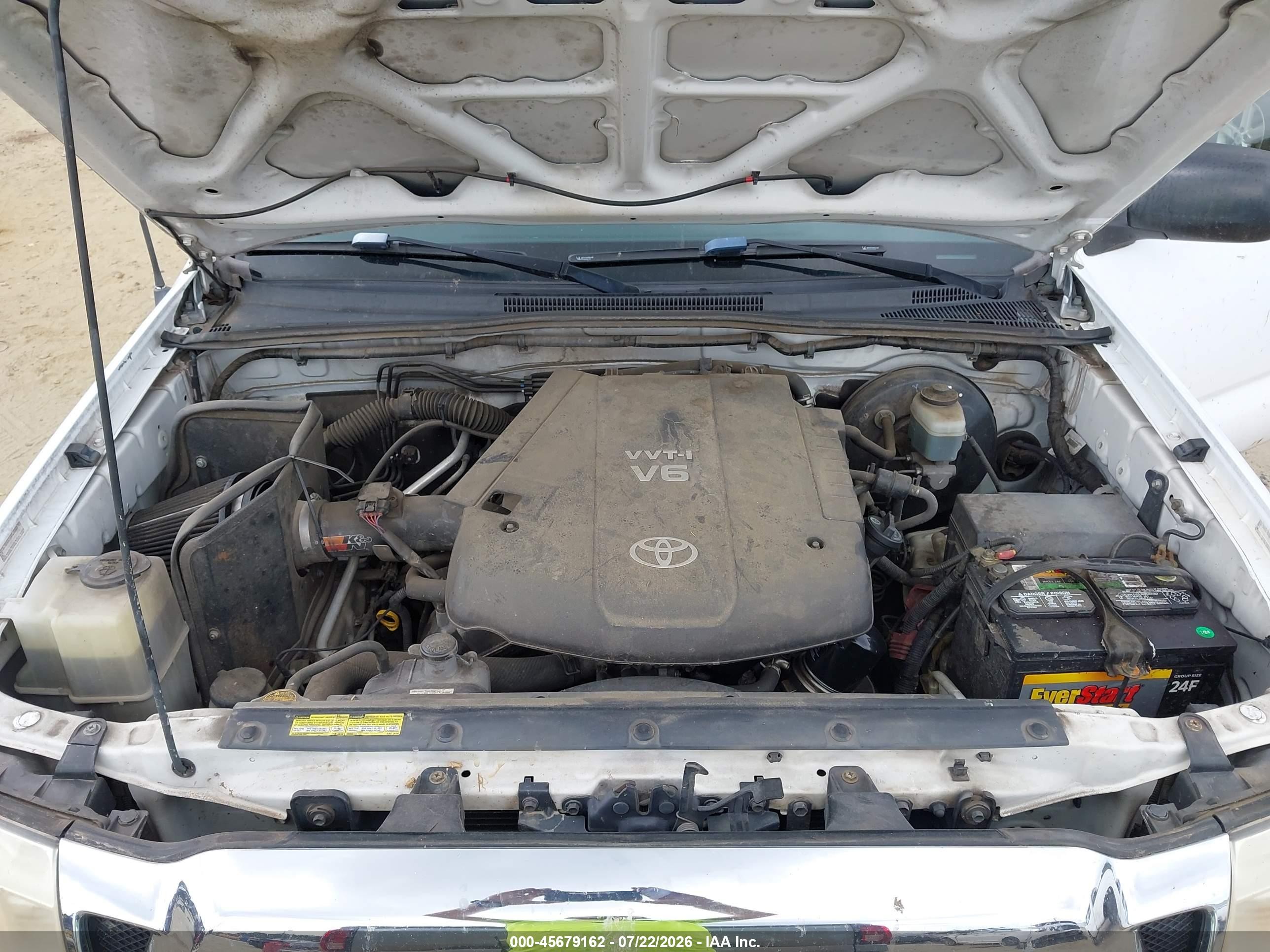 2006 Toyota Tacoma Prerunner V6 White vin: 3TMJU62N56M010372