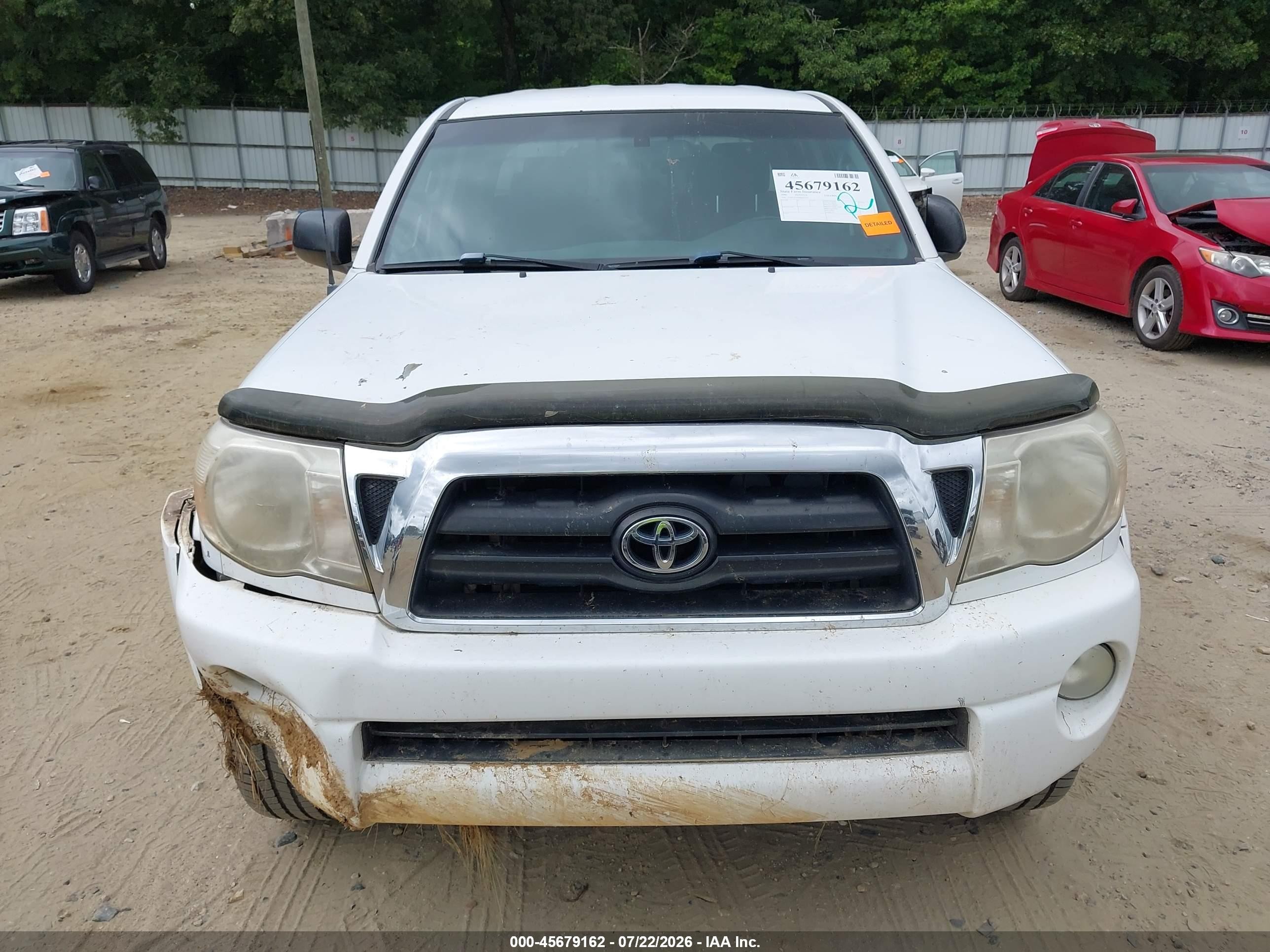 2006 Toyota Tacoma Prerunner V6 White vin: 3TMJU62N56M010372