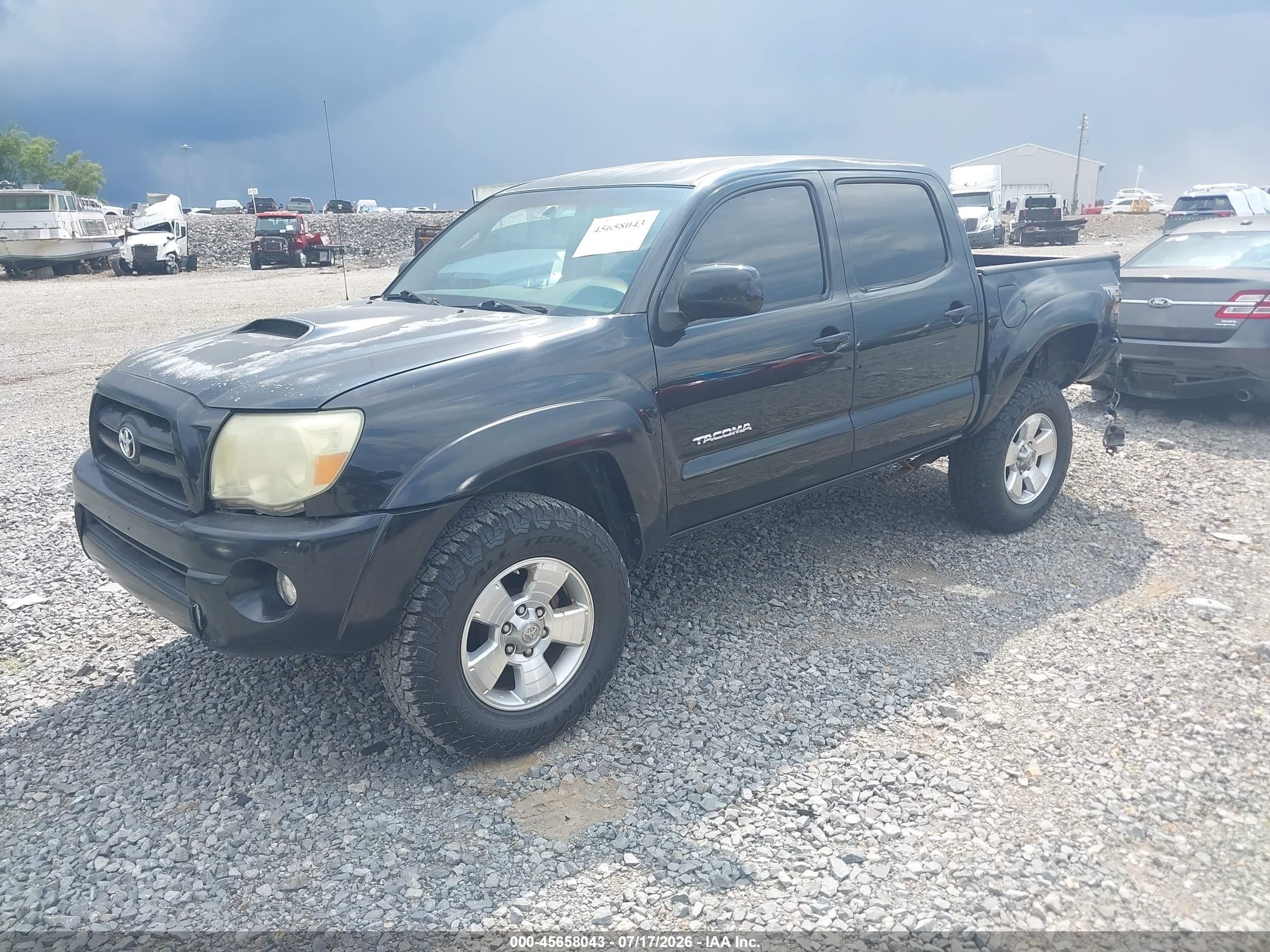 2006 Toyota Tacoma Prerunner V6 Black vin: 3TMJU62N56M024689