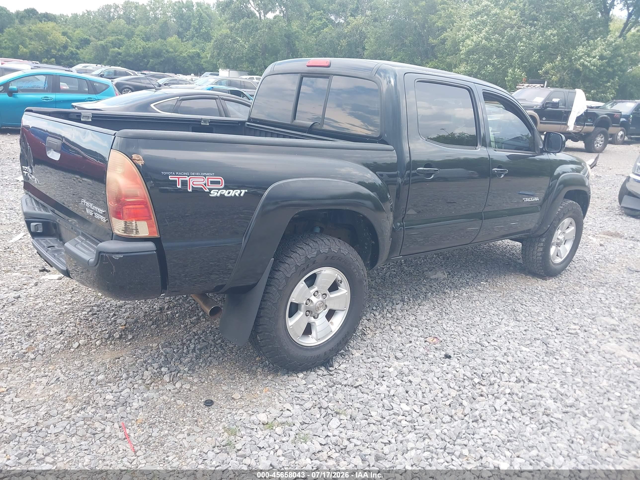 2006 Toyota Tacoma Prerunner V6 Black vin: 3TMJU62N56M024689