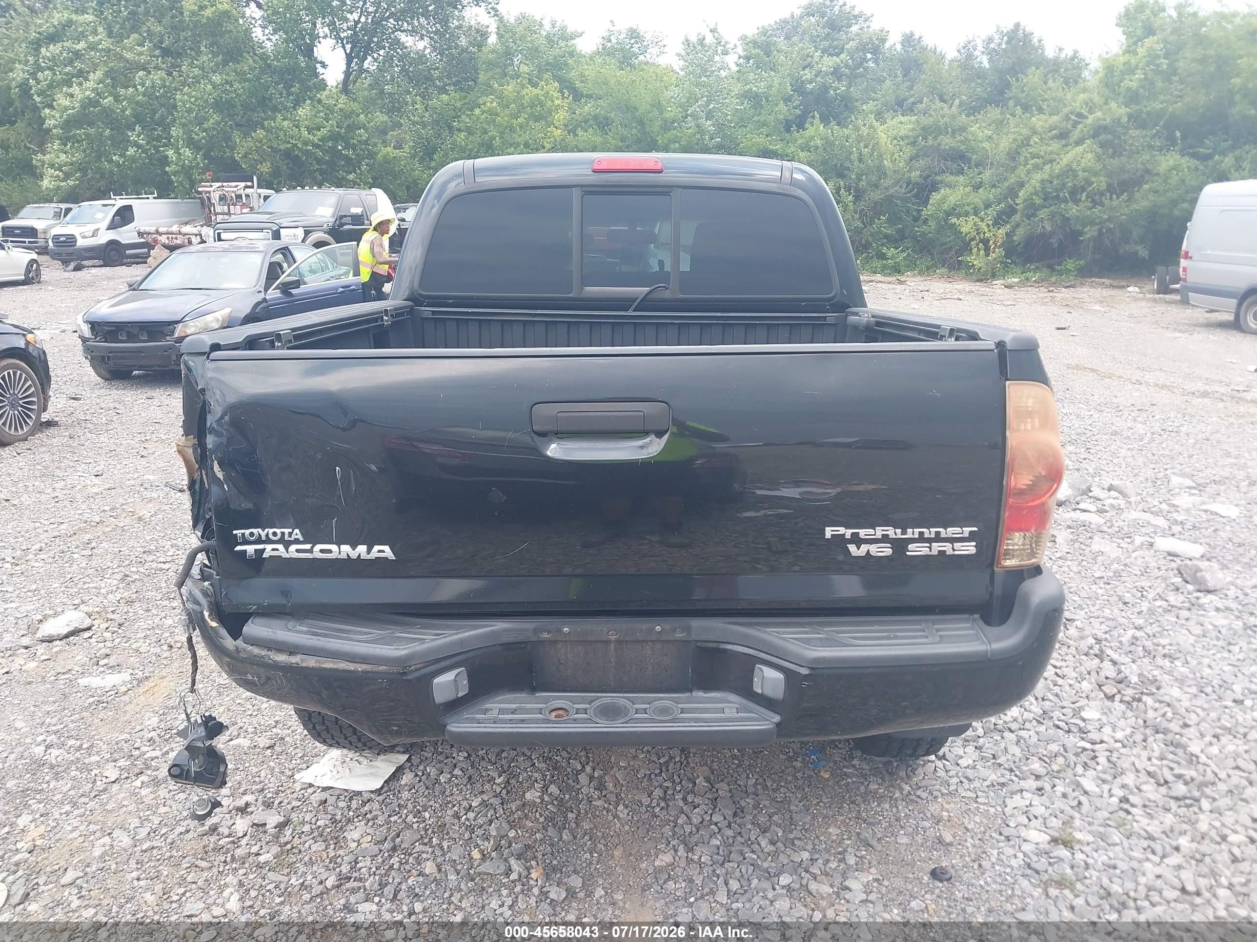 2006 Toyota Tacoma Prerunner V6 Black vin: 3TMJU62N56M024689