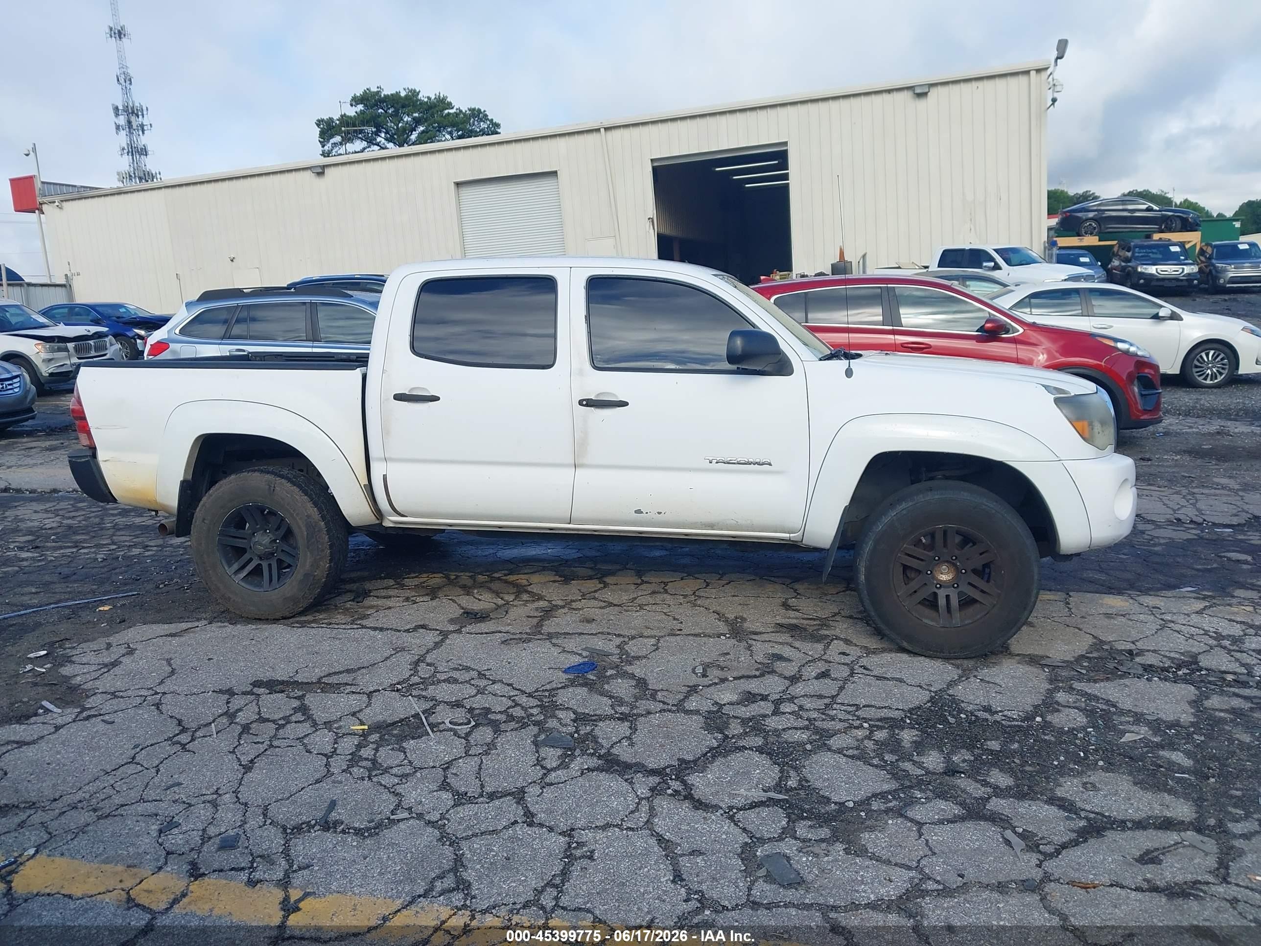 2006 Toyota Tacoma Prerunner V6 White vin: 3TMJU62N56M027835