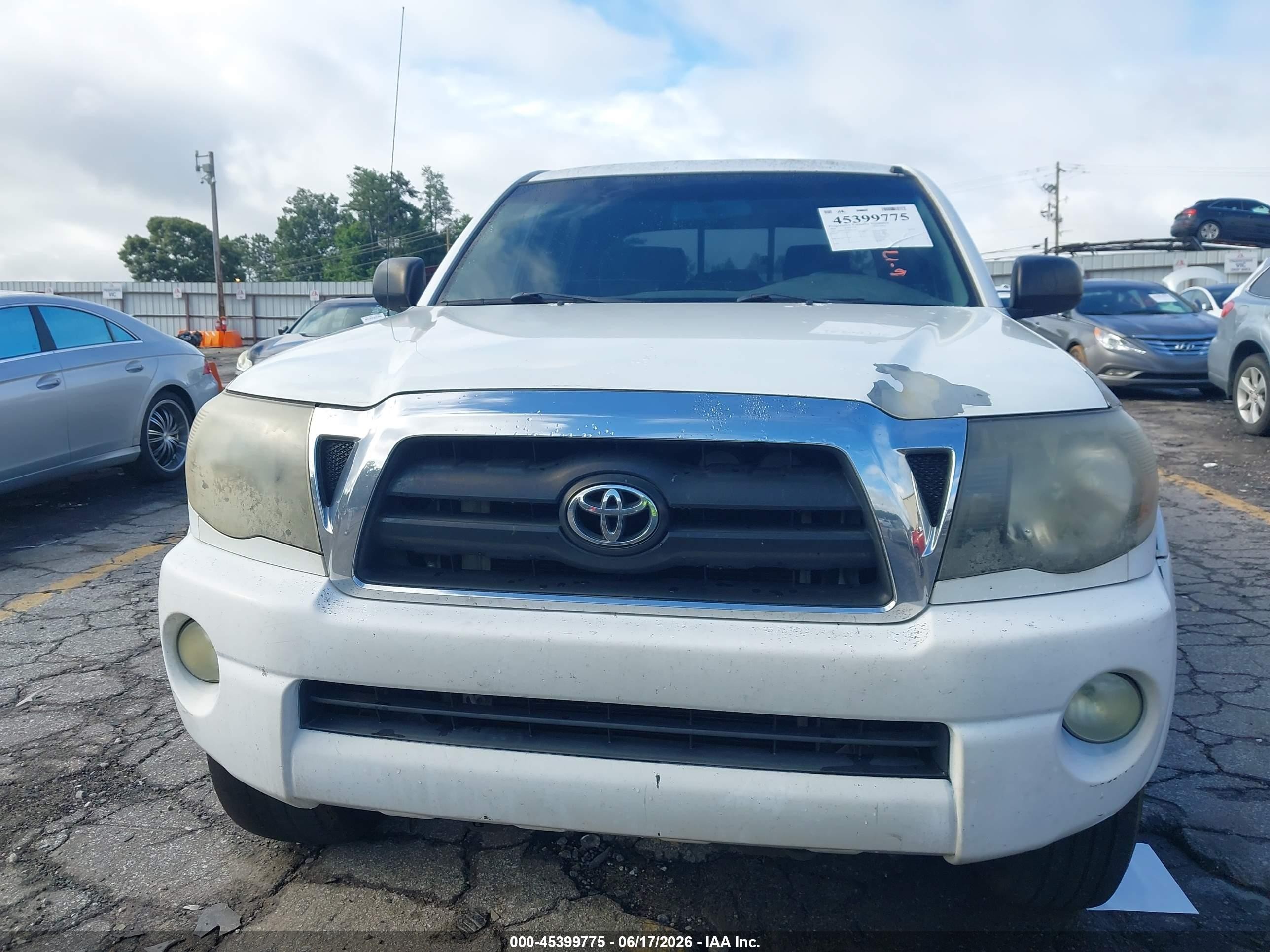 2006 Toyota Tacoma Prerunner V6 White vin: 3TMJU62N56M027835