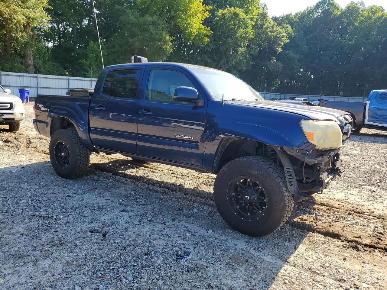 2007 Toyota Tacoma Double Cab Prerunner Blue vin: 3TMJU62N57M034933