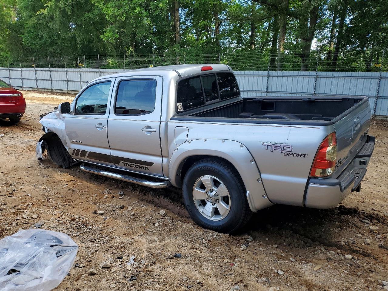 2007 Toyota Tacoma Double Cab Prerunner Silver vin: 3TMJU62N57M037914