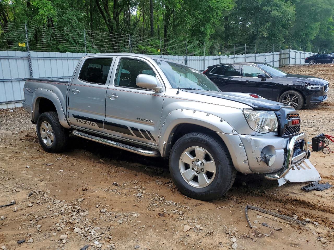 2007 Toyota Tacoma Double Cab Prerunner Silver vin: 3TMJU62N57M037914