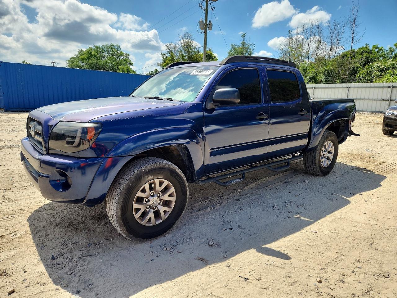 2007 Toyota Tacoma Double Cab Prerunner Blue vin: 3TMJU62N57M046208