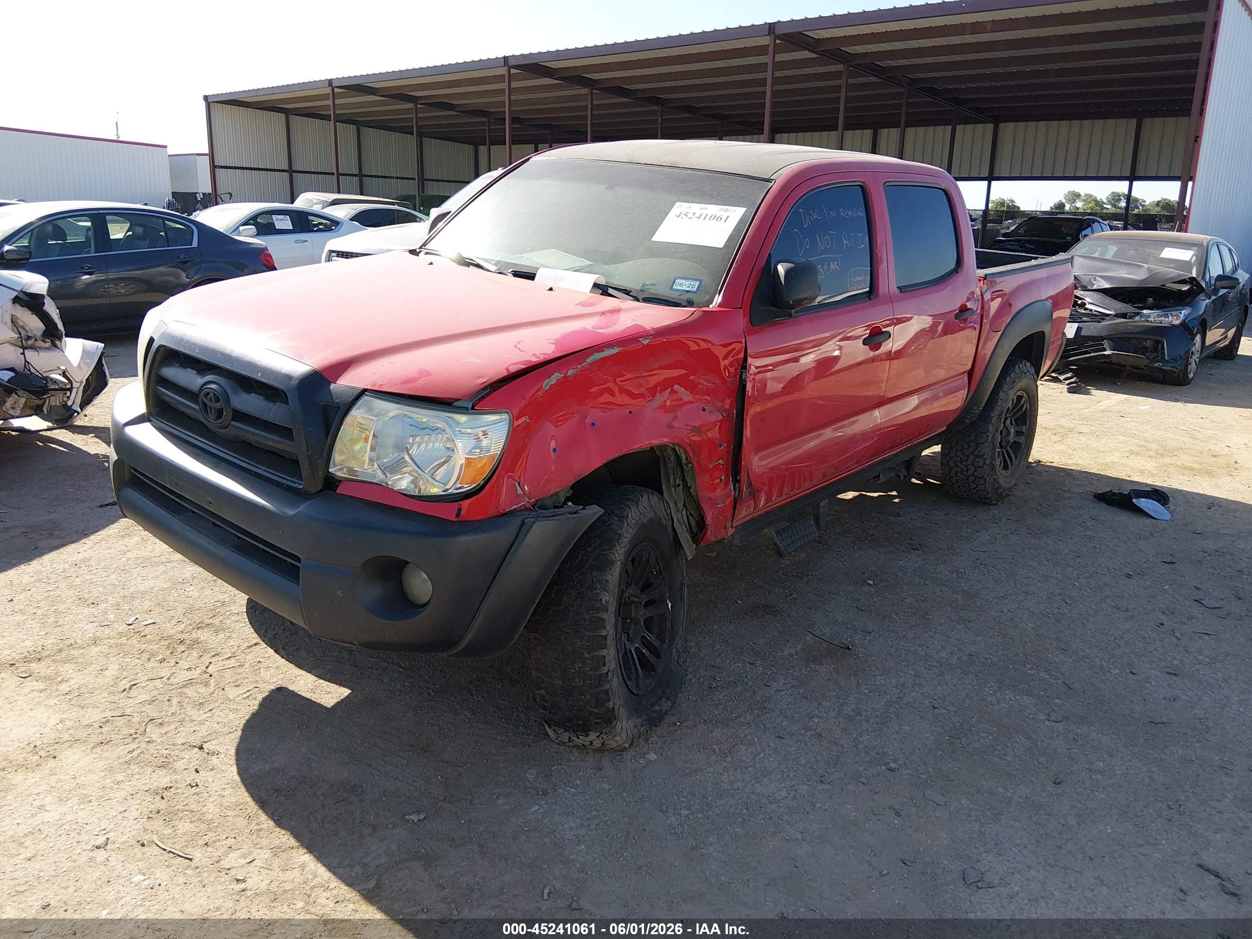2007 Toyota Tacoma Prerunner V6 Red vin: 3TMJU62N57M048539