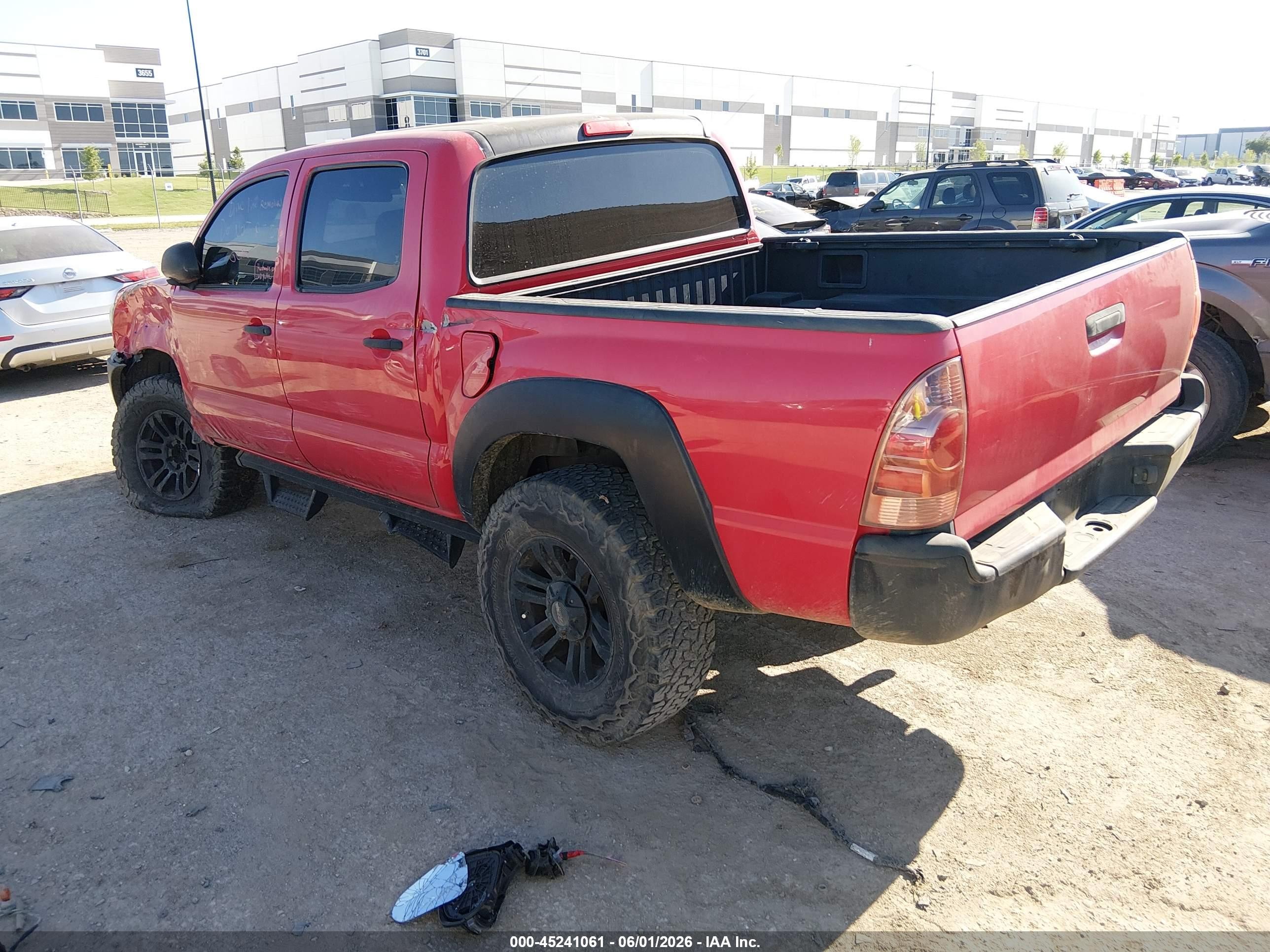 2007 Toyota Tacoma Prerunner V6 Red vin: 3TMJU62N57M048539