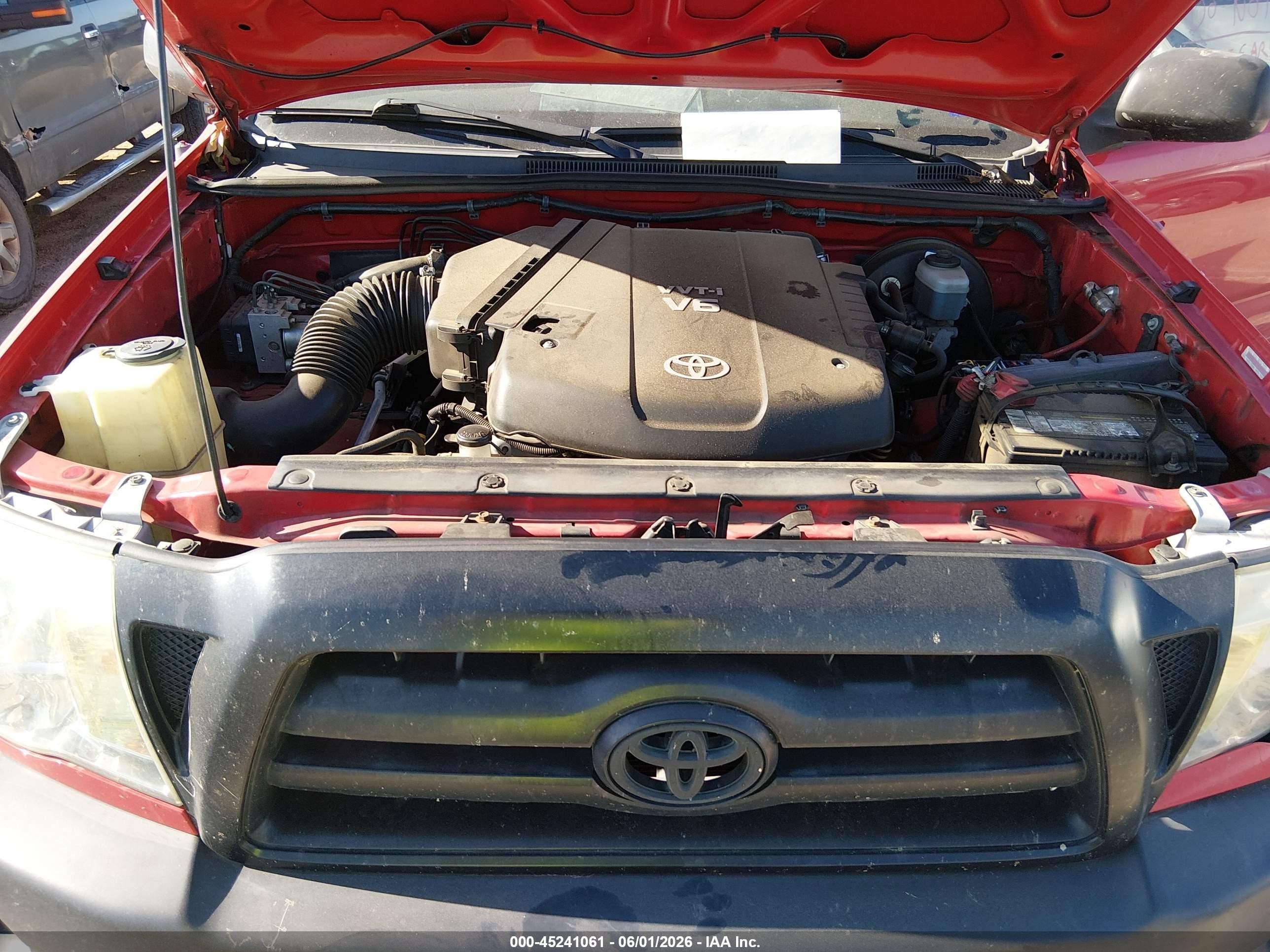 2007 Toyota Tacoma Prerunner V6 Red vin: 3TMJU62N57M048539