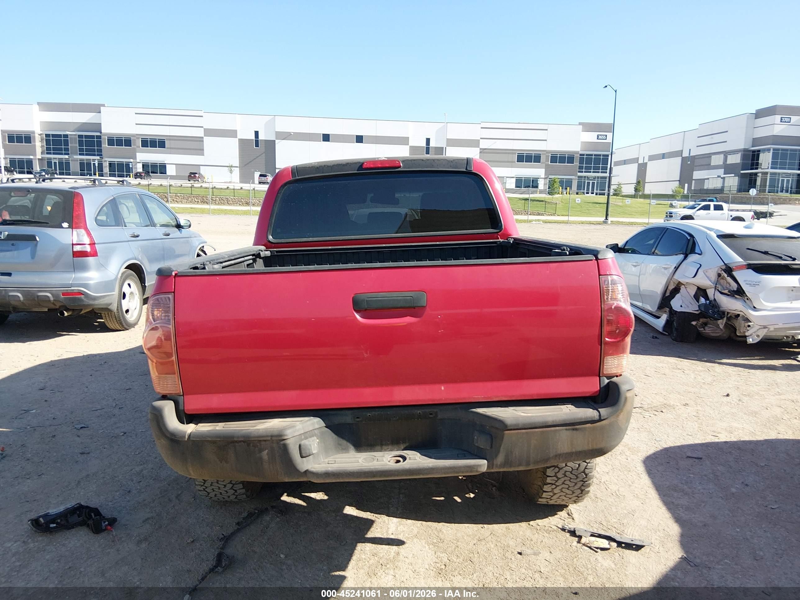 2007 Toyota Tacoma Prerunner V6 Red vin: 3TMJU62N57M048539
