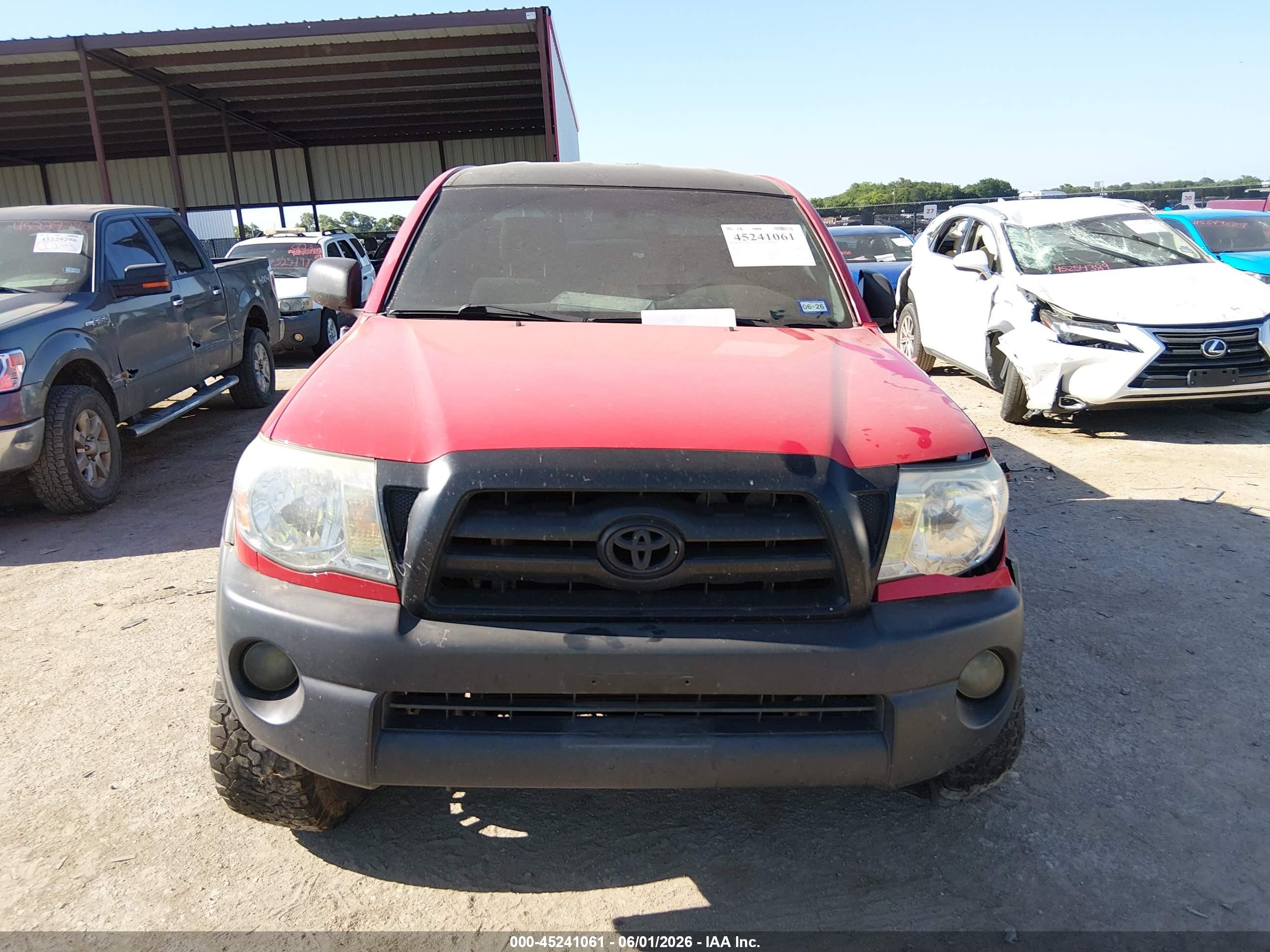 2007 Toyota Tacoma Prerunner V6 Red vin: 3TMJU62N57M048539