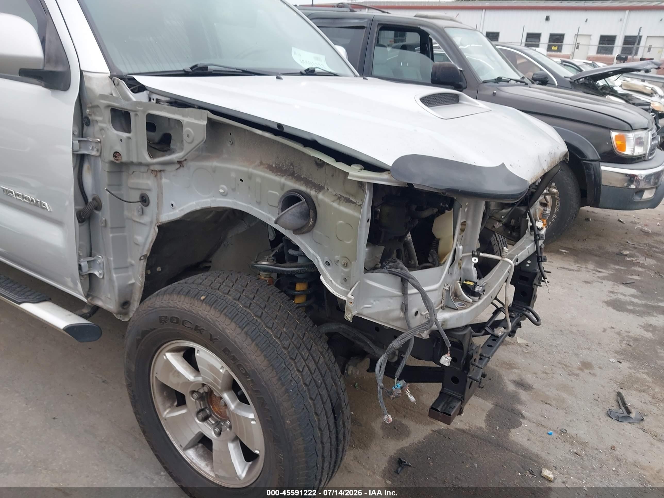 2008 Toyota Tacoma Prerunner V6 Silver vin: 3TMJU62N58M053158