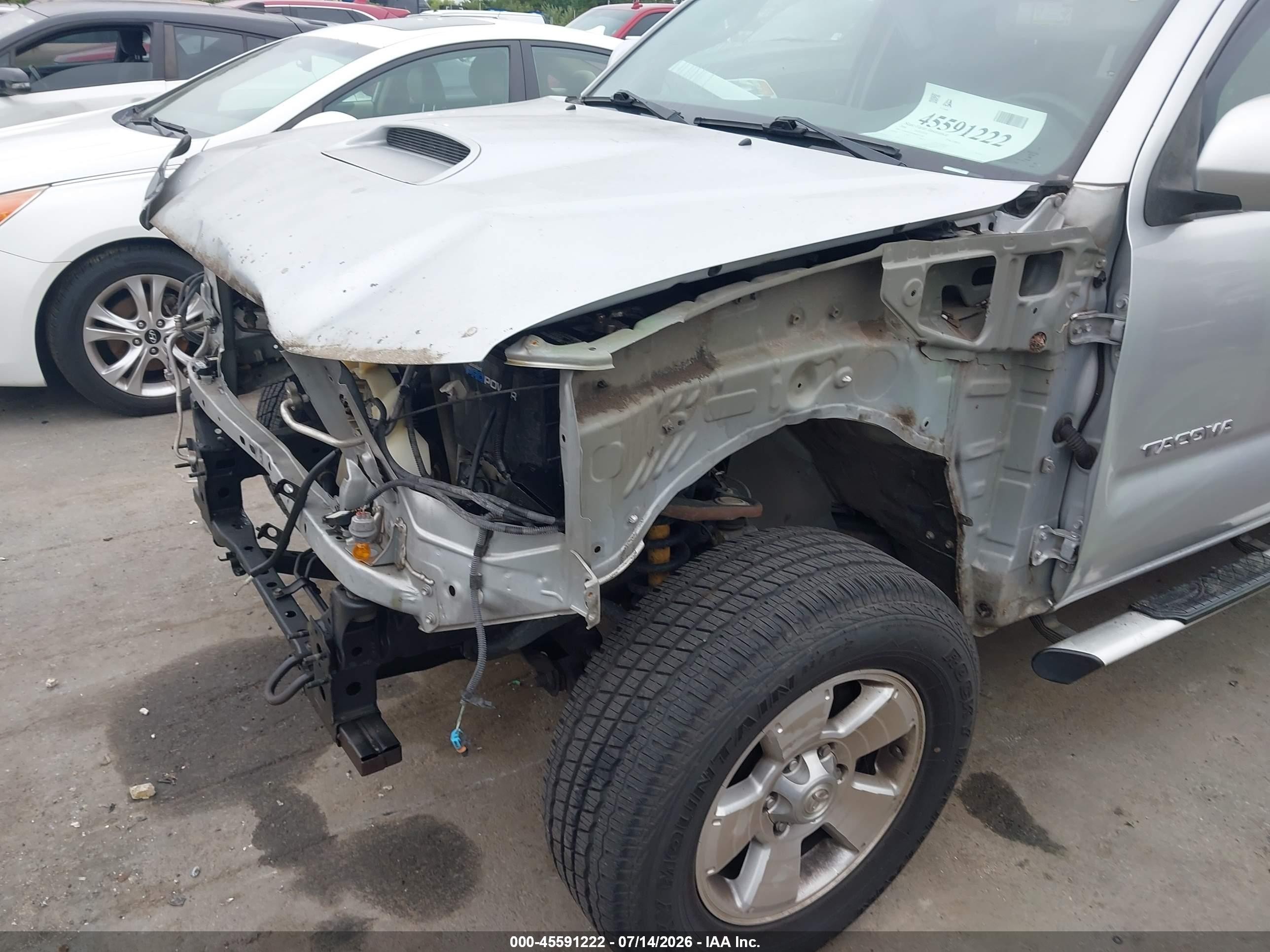 2008 Toyota Tacoma Prerunner V6 Silver vin: 3TMJU62N58M053158