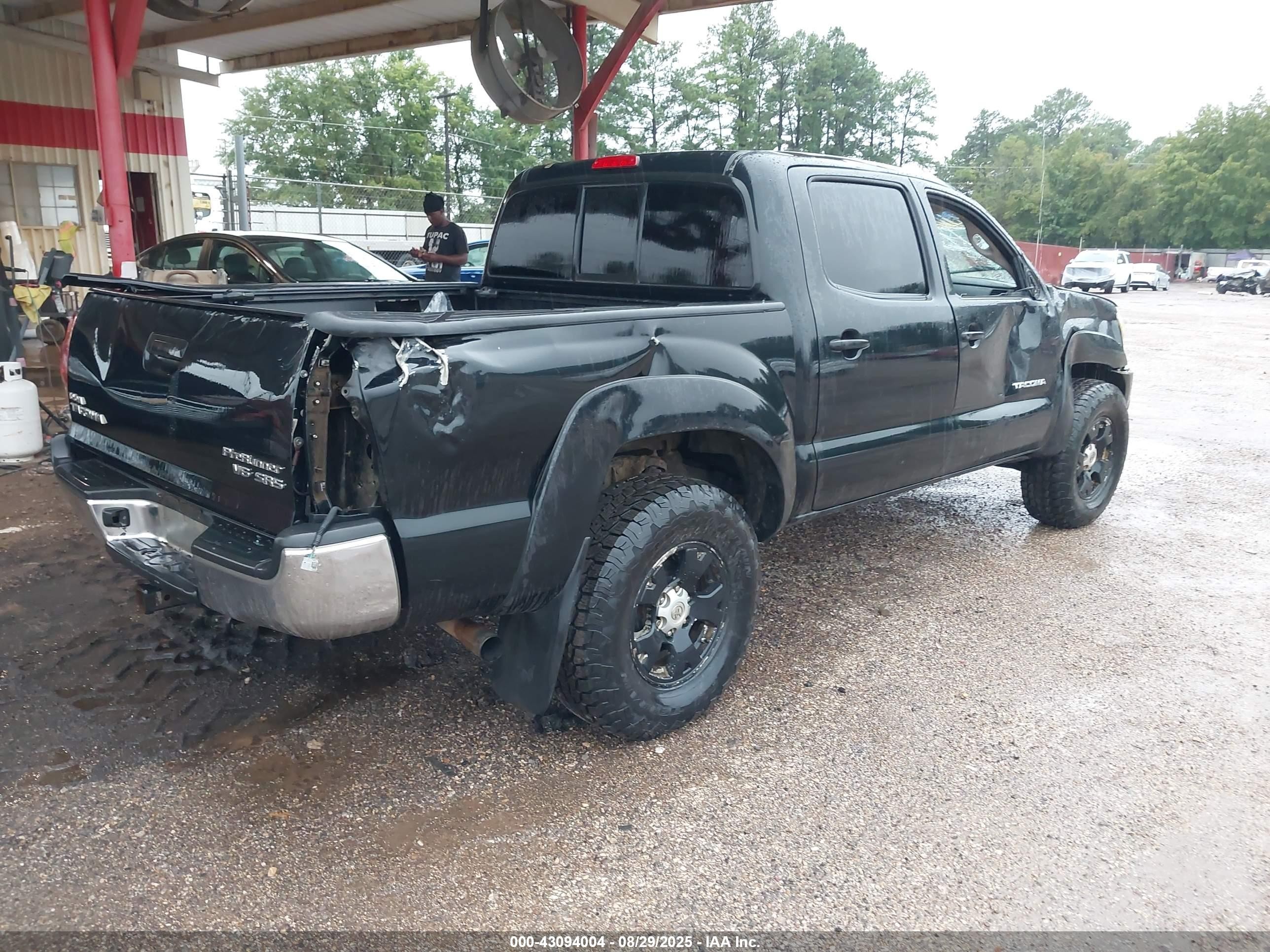 2008 Toyota Tacoma Prerunner V6 Black vin: 3TMJU62N58M063186