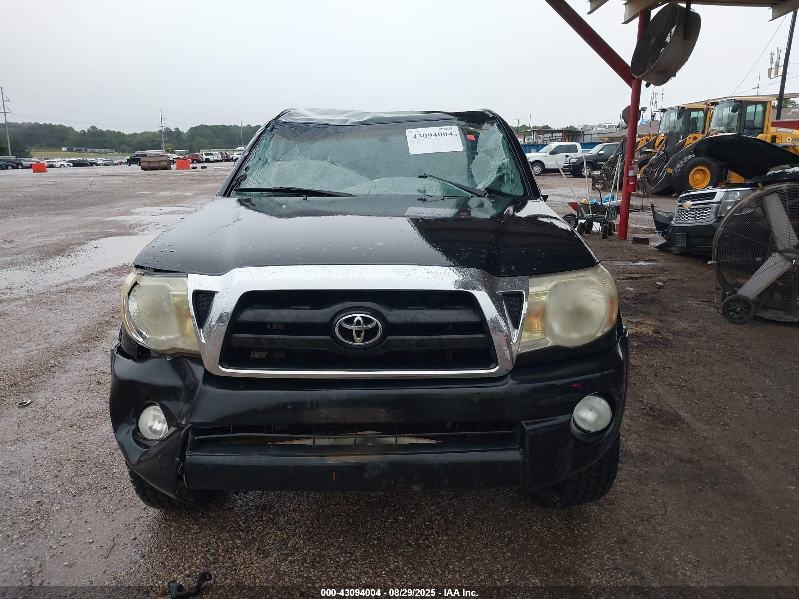 2008 Toyota Tacoma Prerunner V6 Black vin: 3TMJU62N58M063186