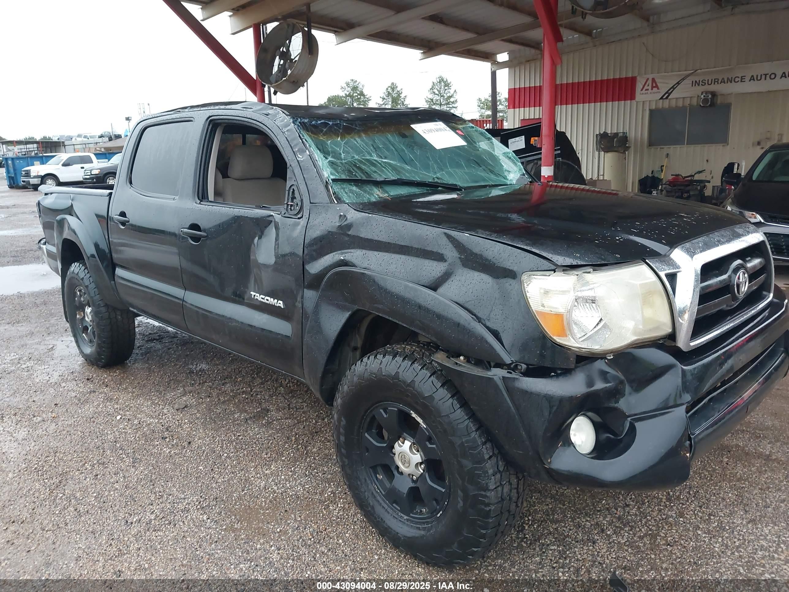 2008 Toyota Tacoma Prerunner V6 Black vin: 3TMJU62N58M063186