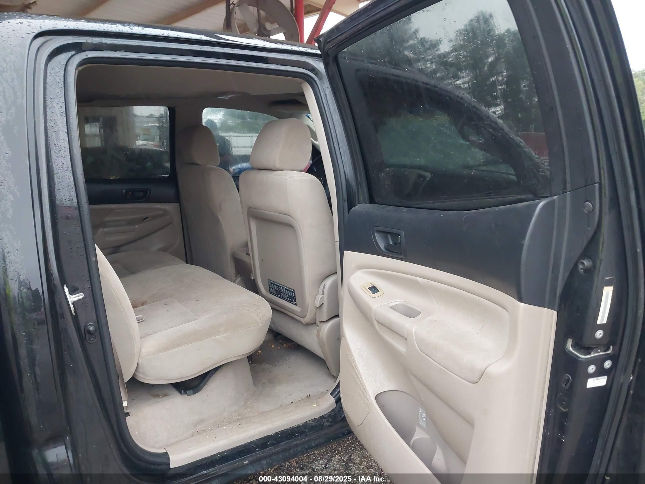 2008 Toyota Tacoma Prerunner V6 Black vin: 3TMJU62N58M063186