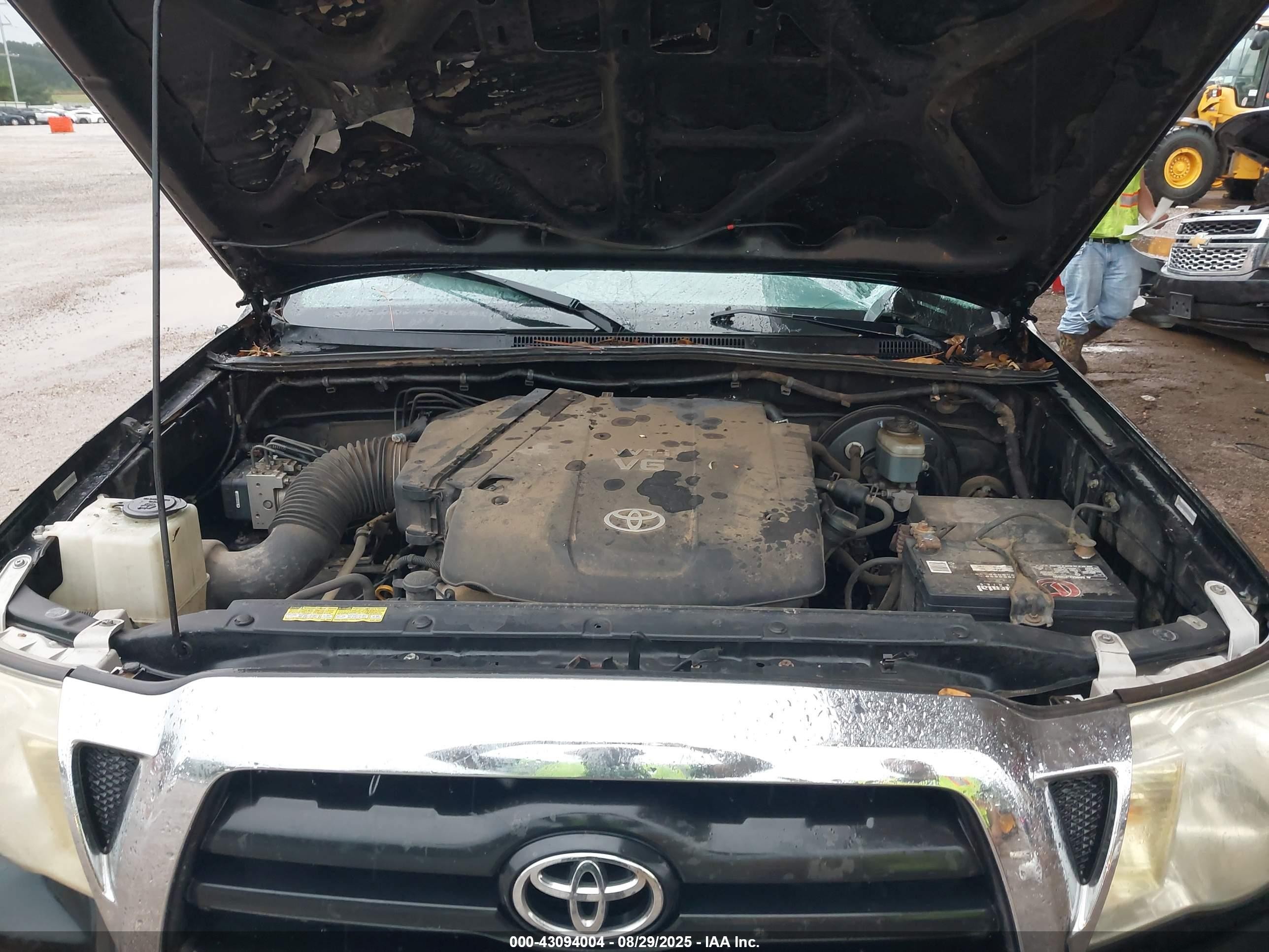 2008 Toyota Tacoma Prerunner V6 Black vin: 3TMJU62N58M063186