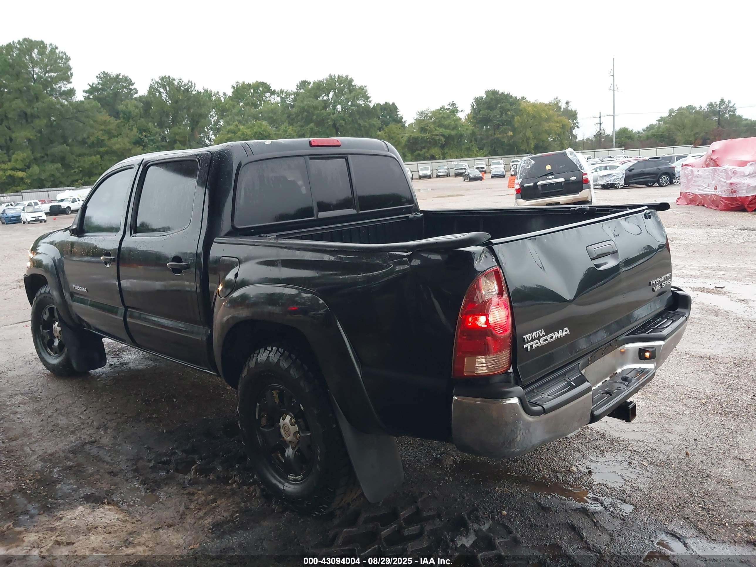 2008 Toyota Tacoma Prerunner V6 Black vin: 3TMJU62N58M063186