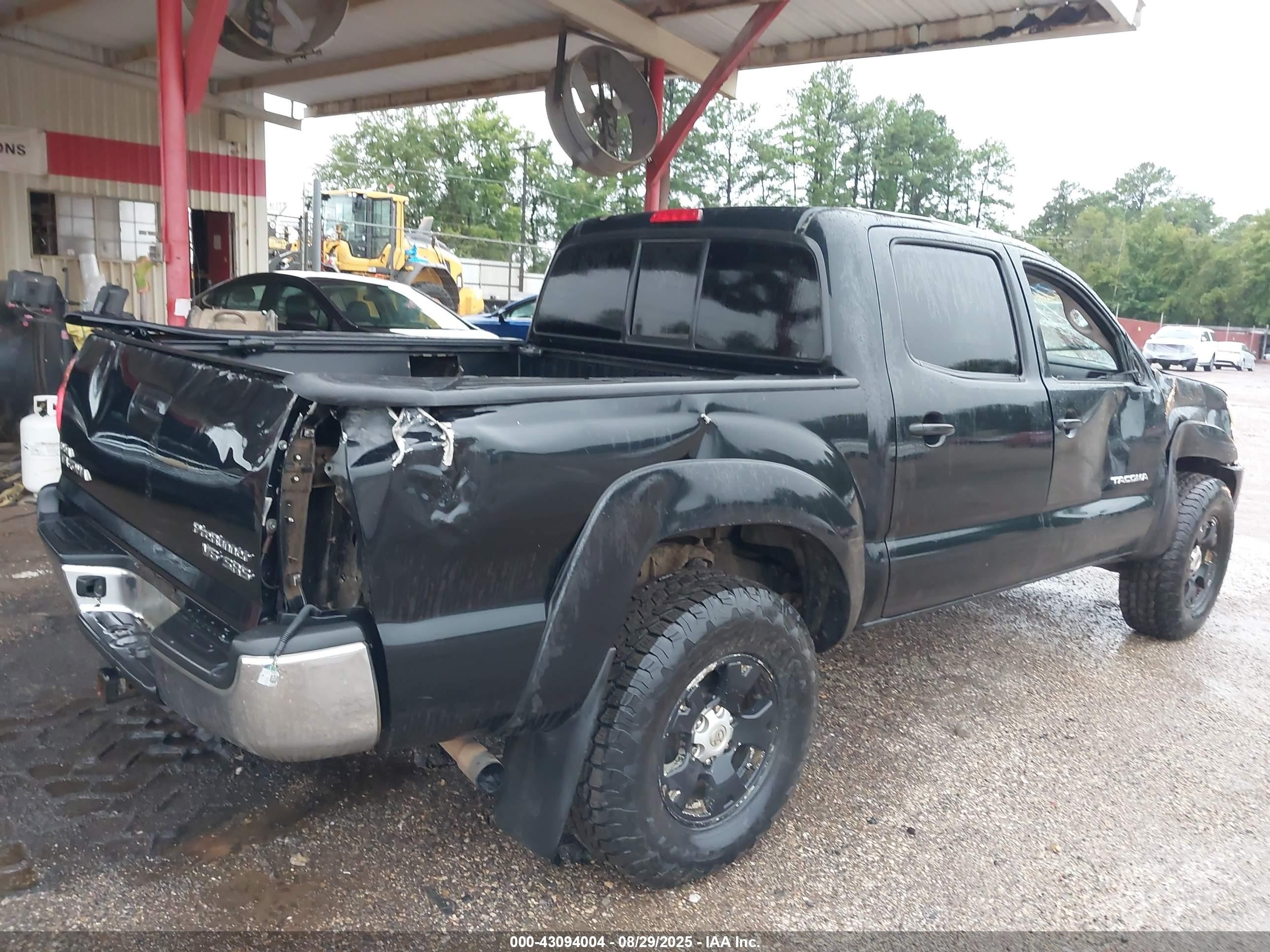 2008 Toyota Tacoma Prerunner V6 Black vin: 3TMJU62N58M063186