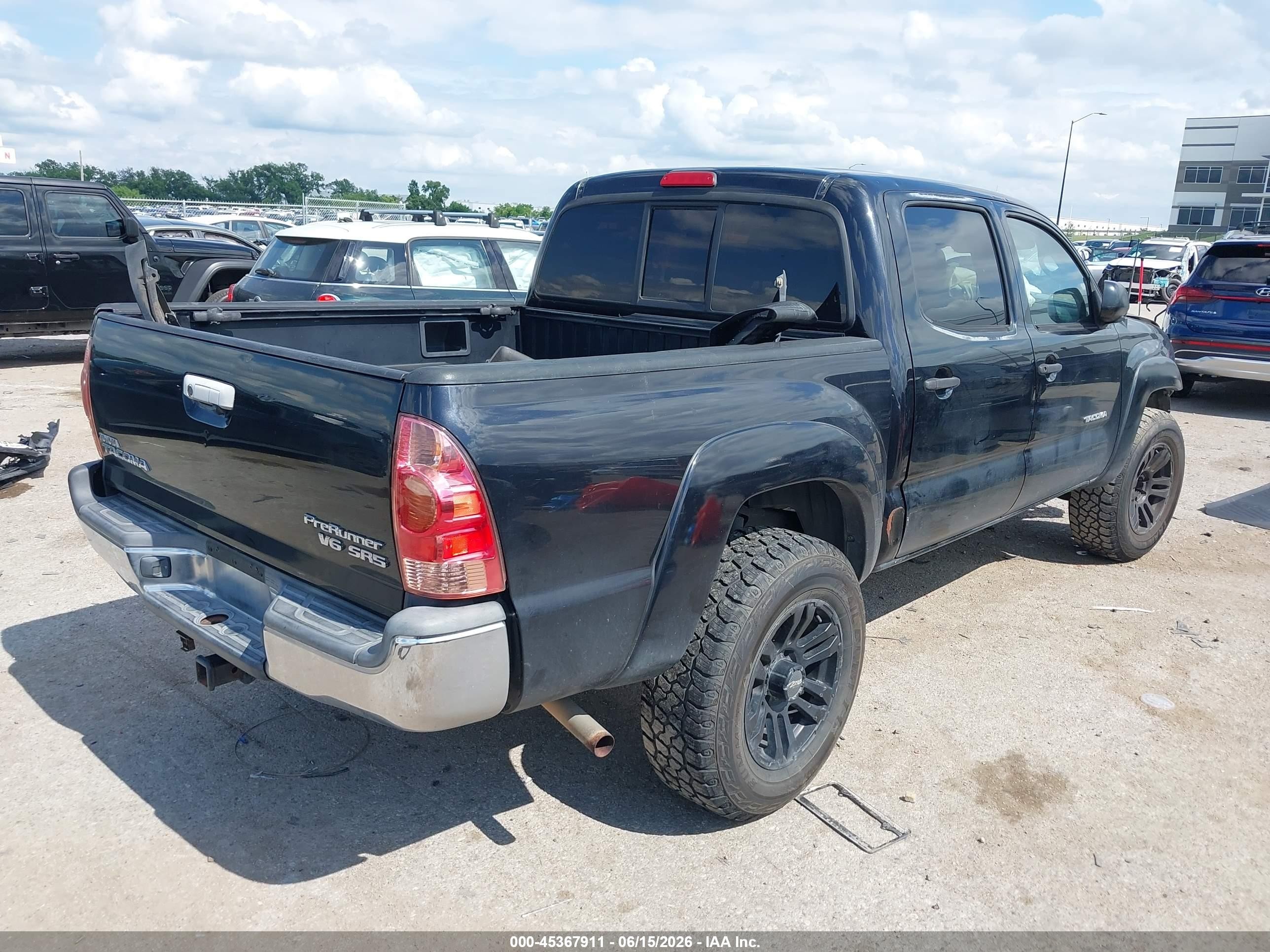 2008 Toyota Tacoma Prerunner V6 Черный vin: 3TMJU62N58M067402