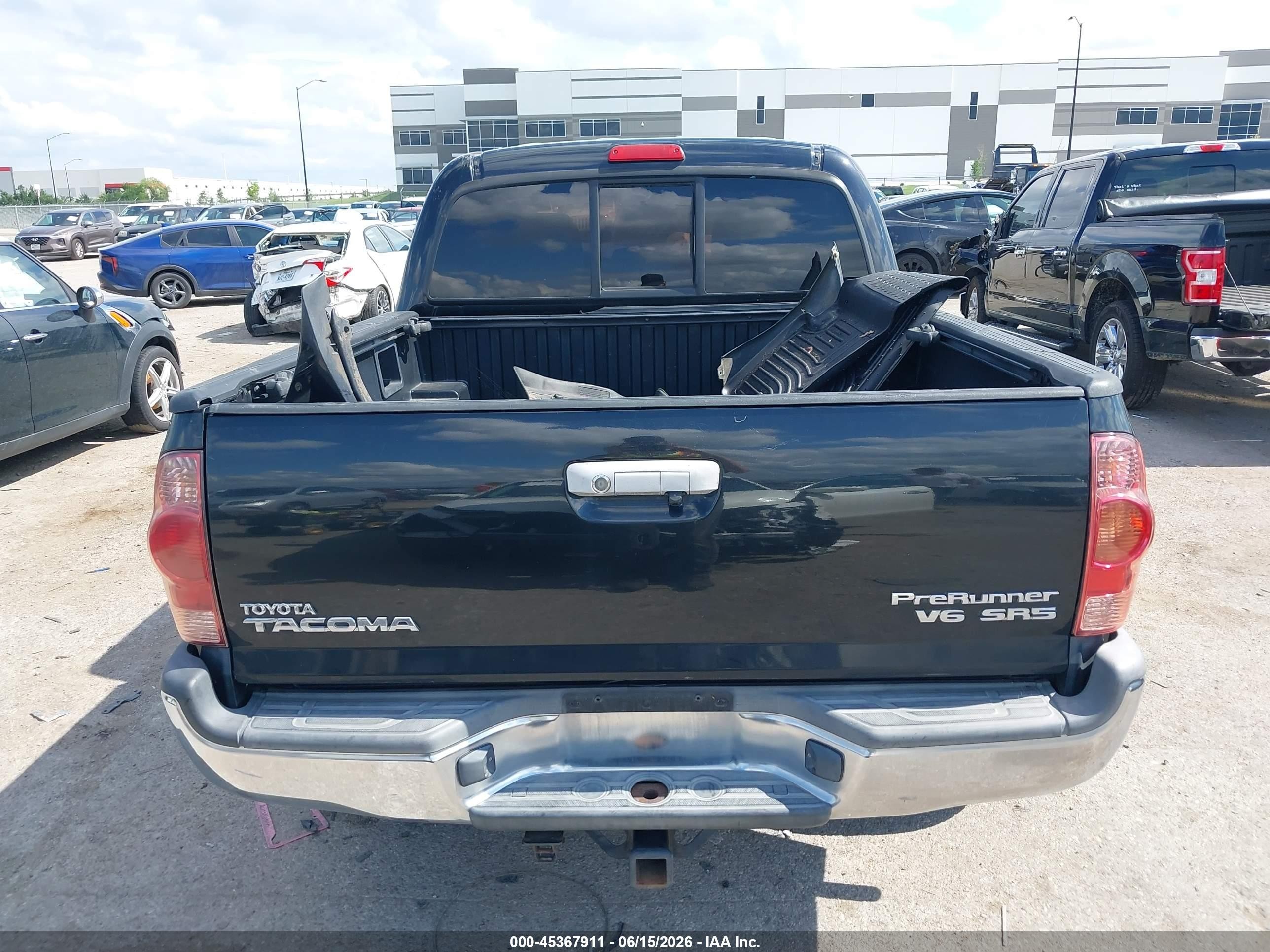 2008 Toyota Tacoma Prerunner V6 Черный vin: 3TMJU62N58M067402