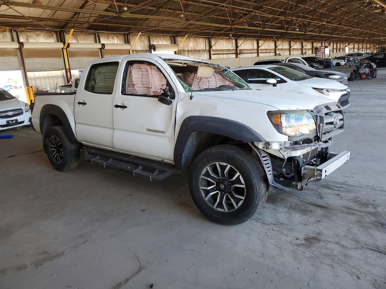 2009 Toyota Tacoma Double Cab Prerunner White vin: 3TMJU62N59M075596