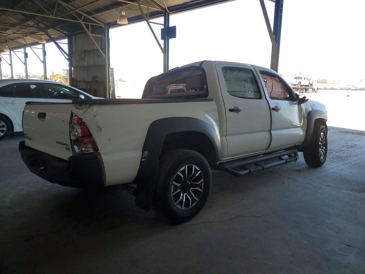 2009 Toyota Tacoma Double Cab Prerunner White vin: 3TMJU62N59M075596