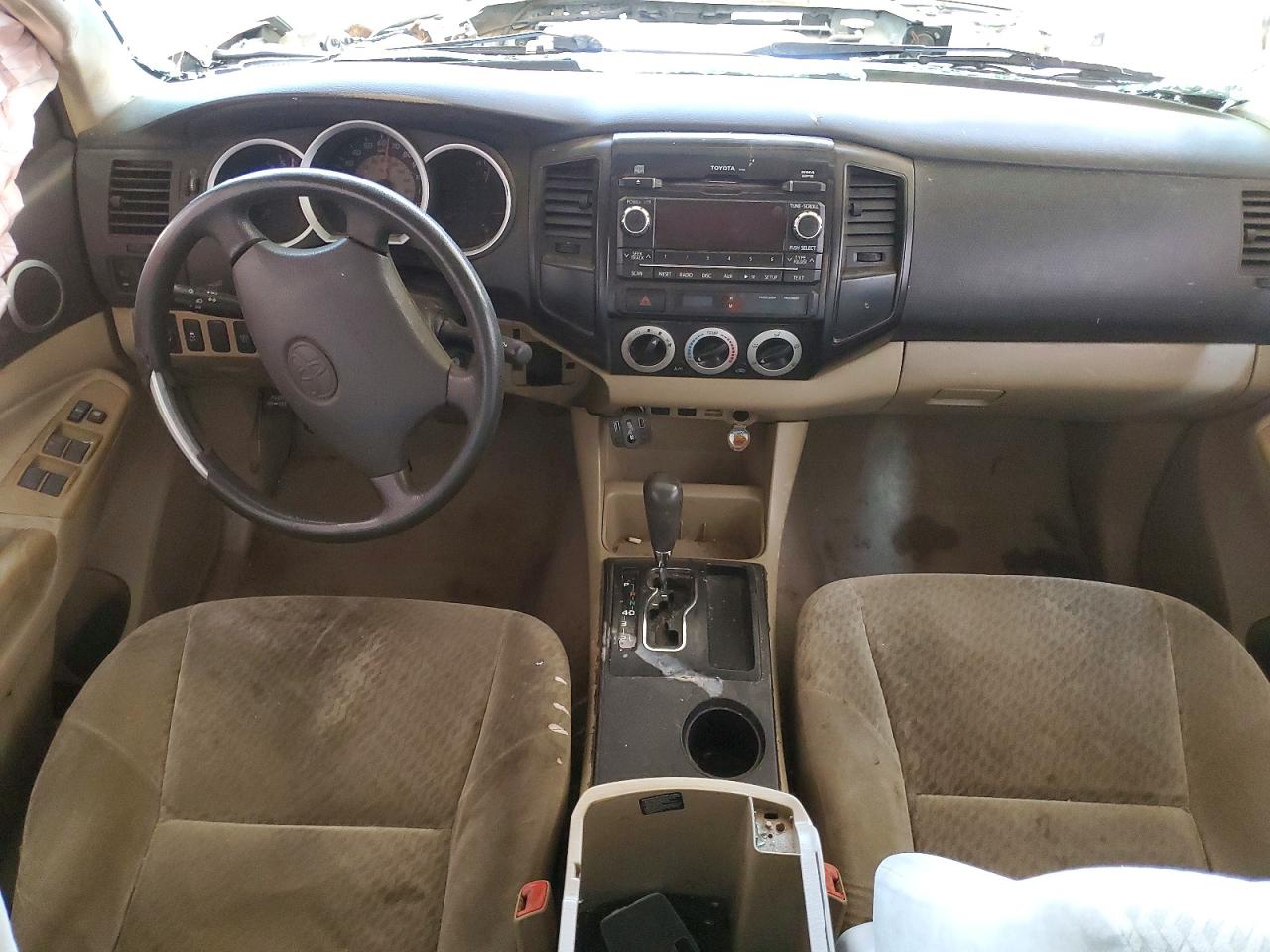 2009 Toyota Tacoma Double Cab Prerunner White vin: 3TMJU62N59M075596