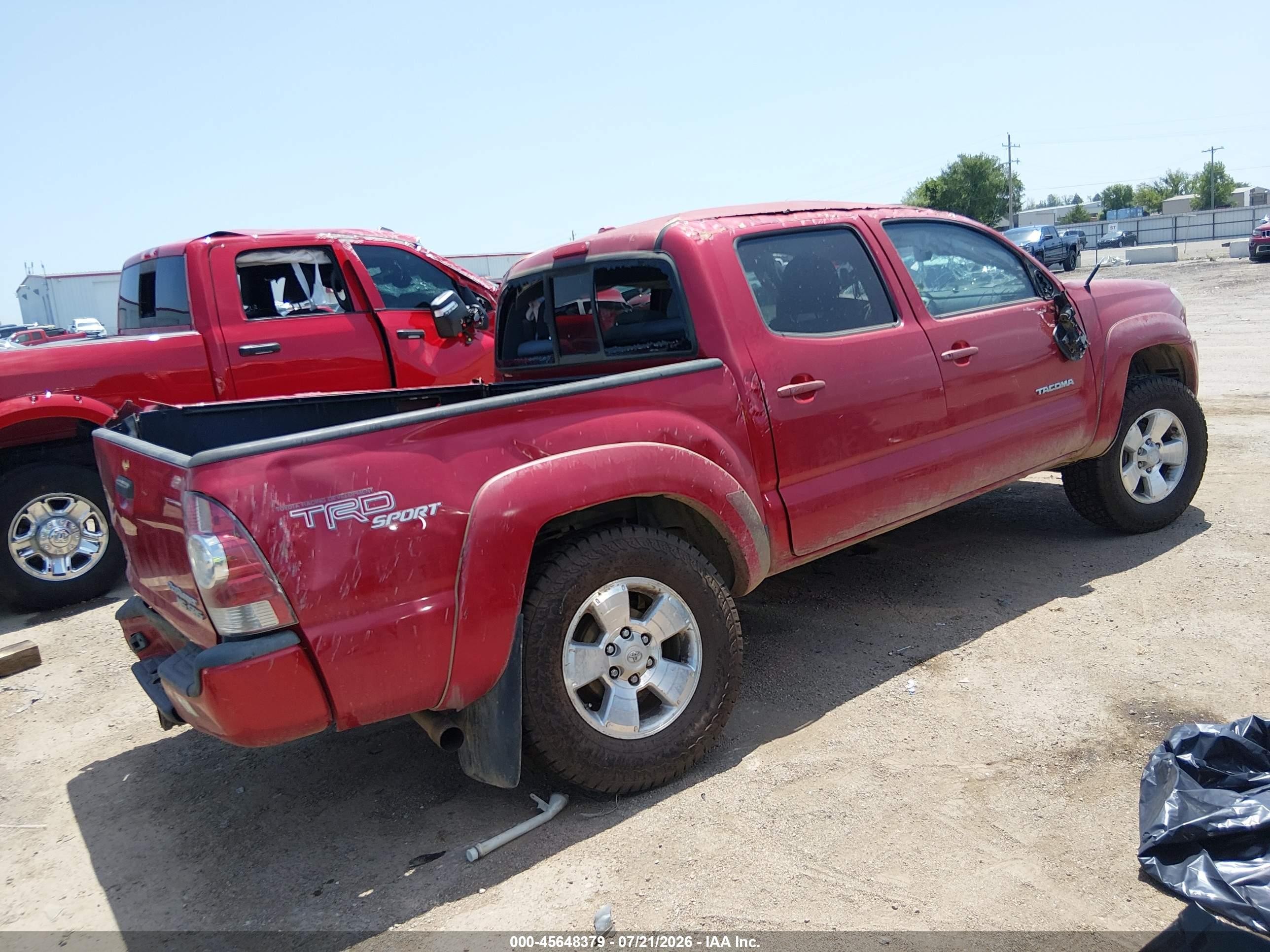 2009 Toyota Tacoma Prerunner V6 Red vin: 3TMJU62N59M081852