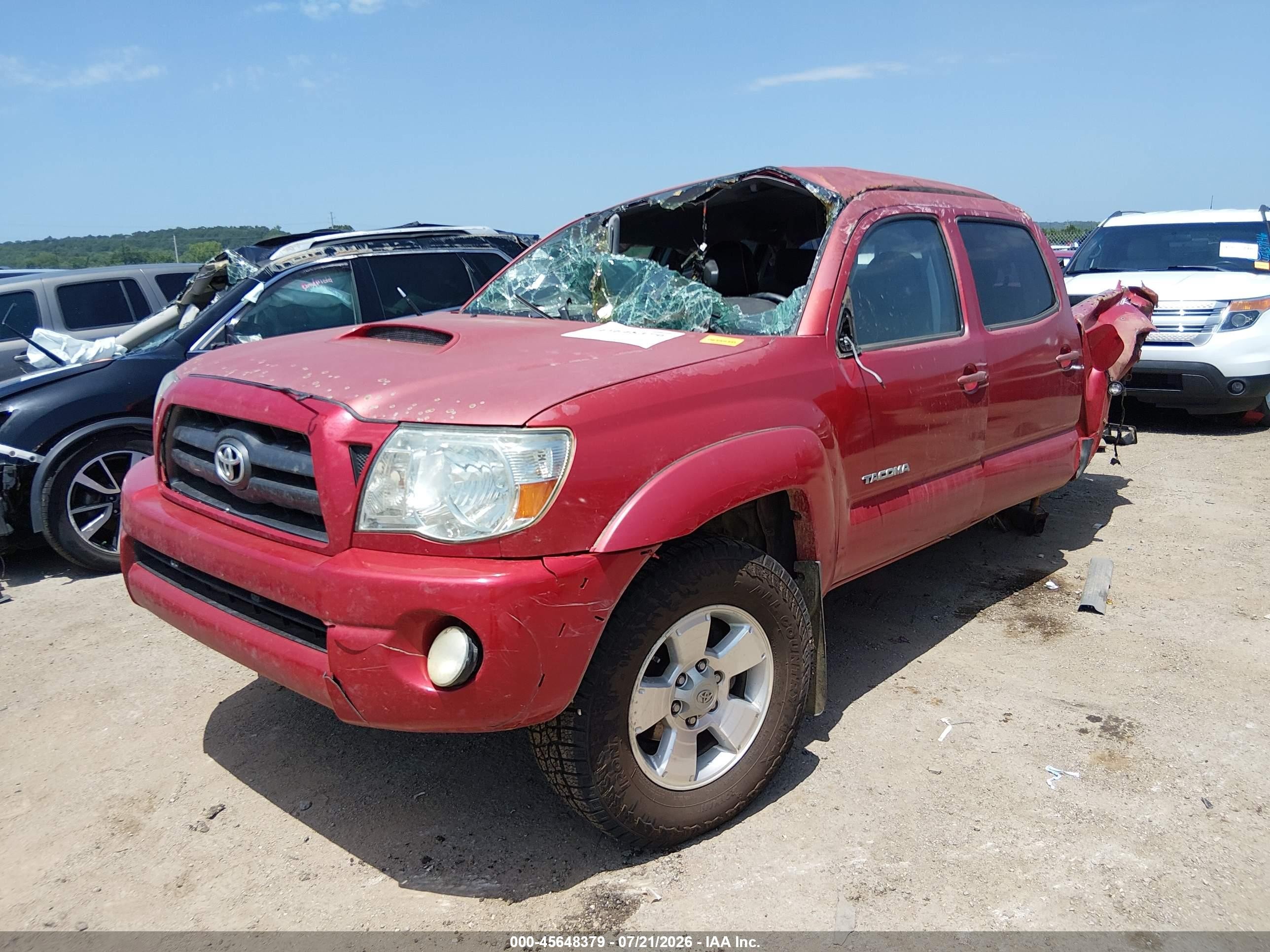 2009 Toyota Tacoma Prerunner V6 Red vin: 3TMJU62N59M081852