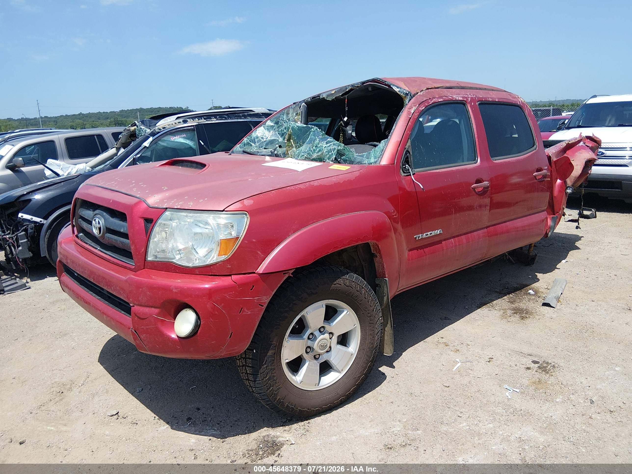 2009 Toyota Tacoma Prerunner V6 Red vin: 3TMJU62N59M081852