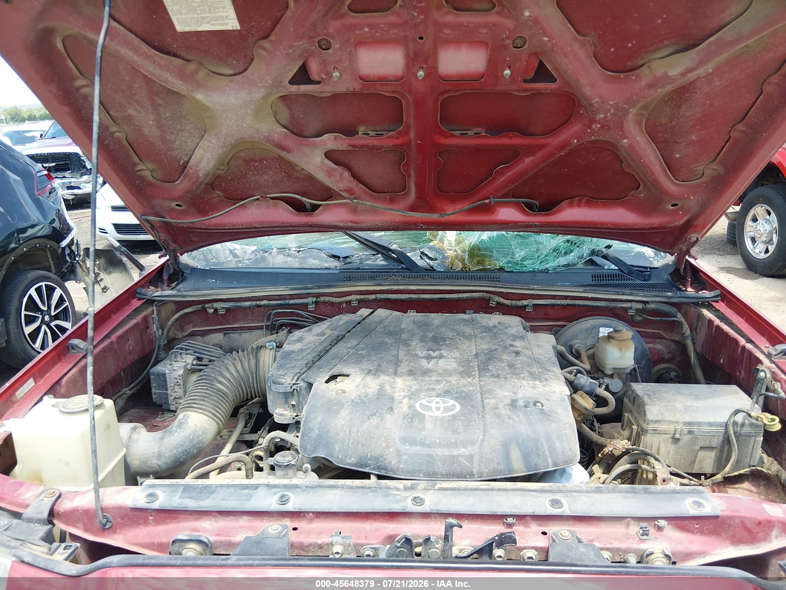 2009 Toyota Tacoma Prerunner V6 Red vin: 3TMJU62N59M081852