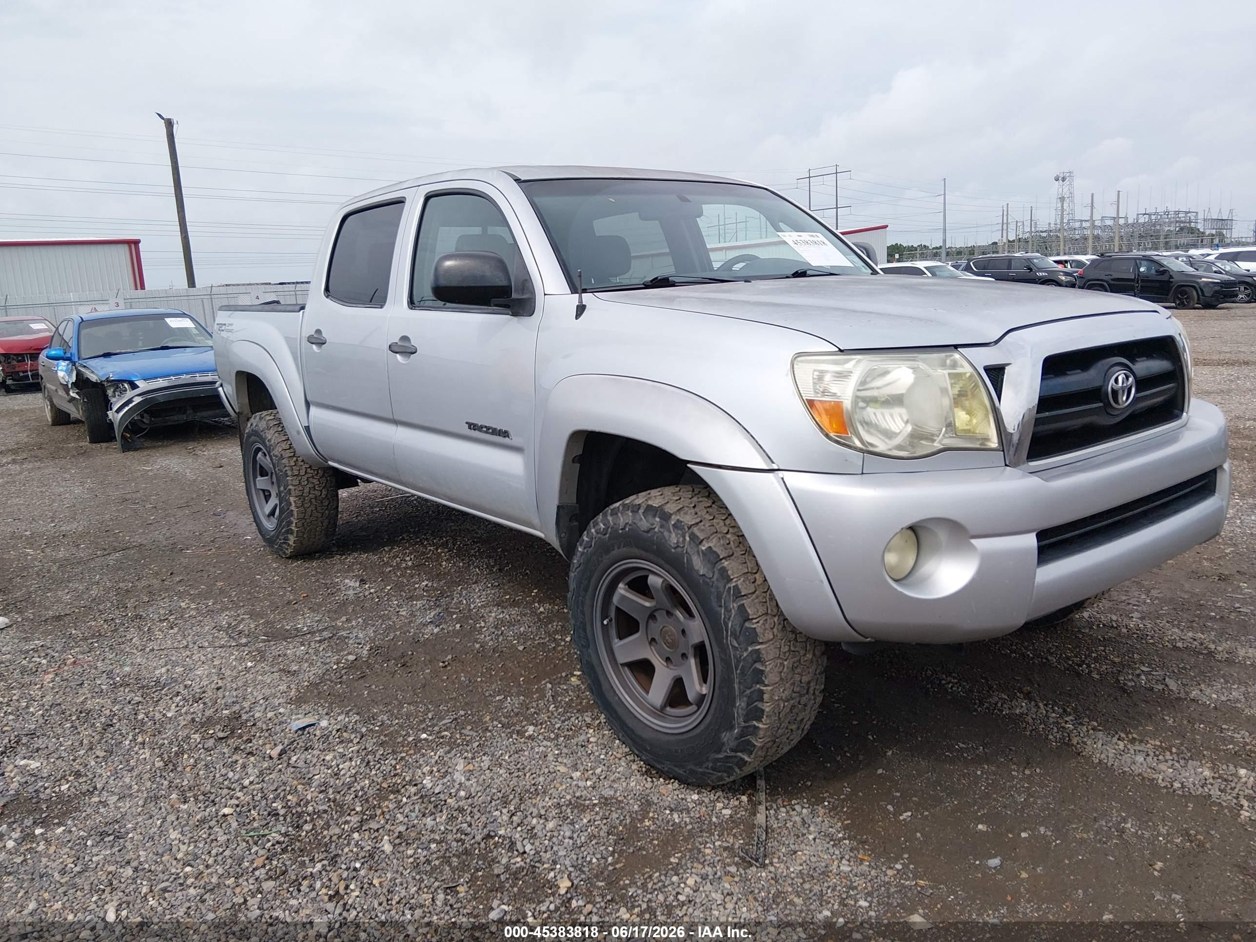 2006 Toyota Tacoma Prerunner V6 Серебряный vin: 3TMJU62N66M019078