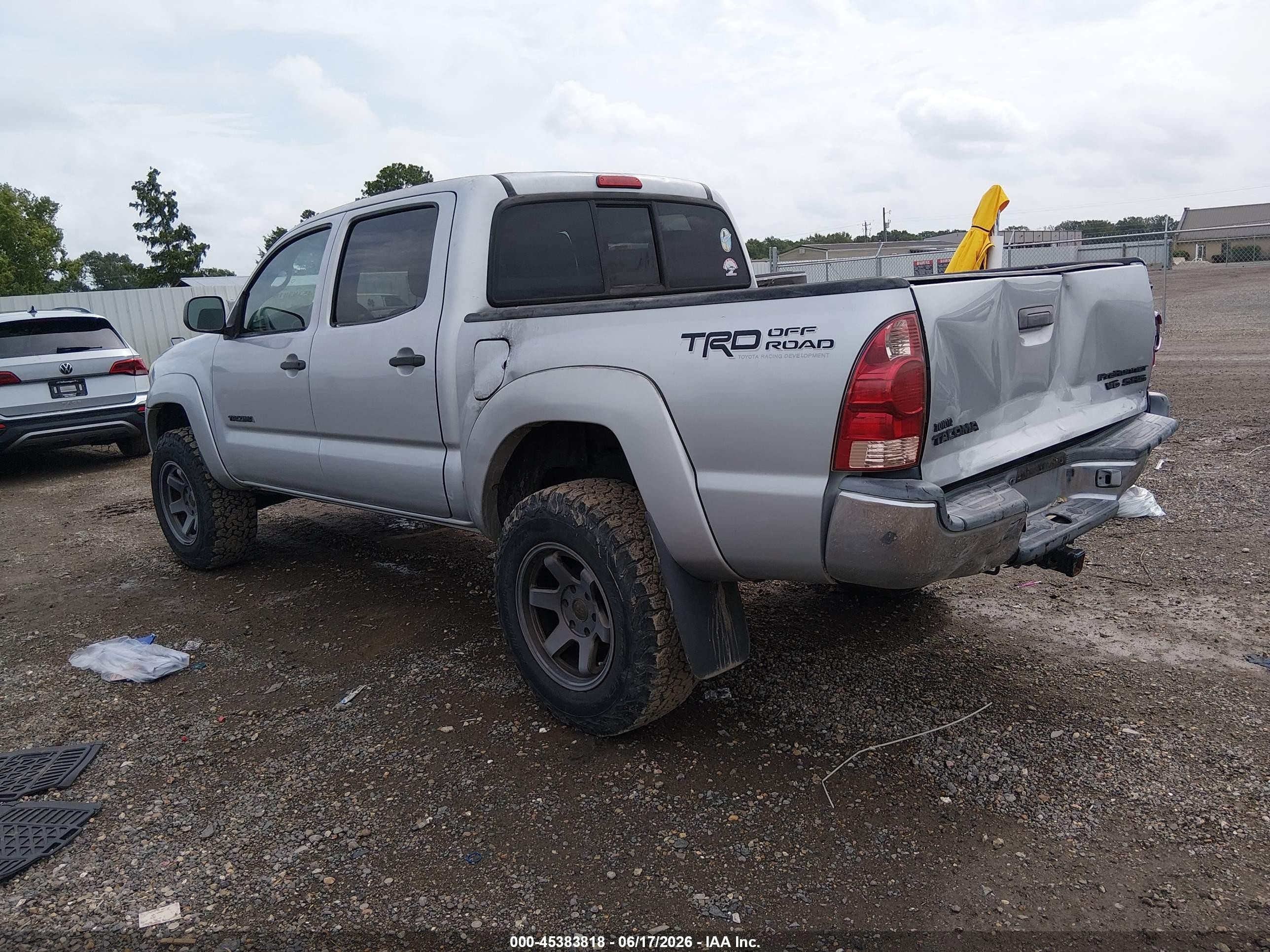 2006 Toyota Tacoma Prerunner V6 Silver vin: 3TMJU62N66M019078