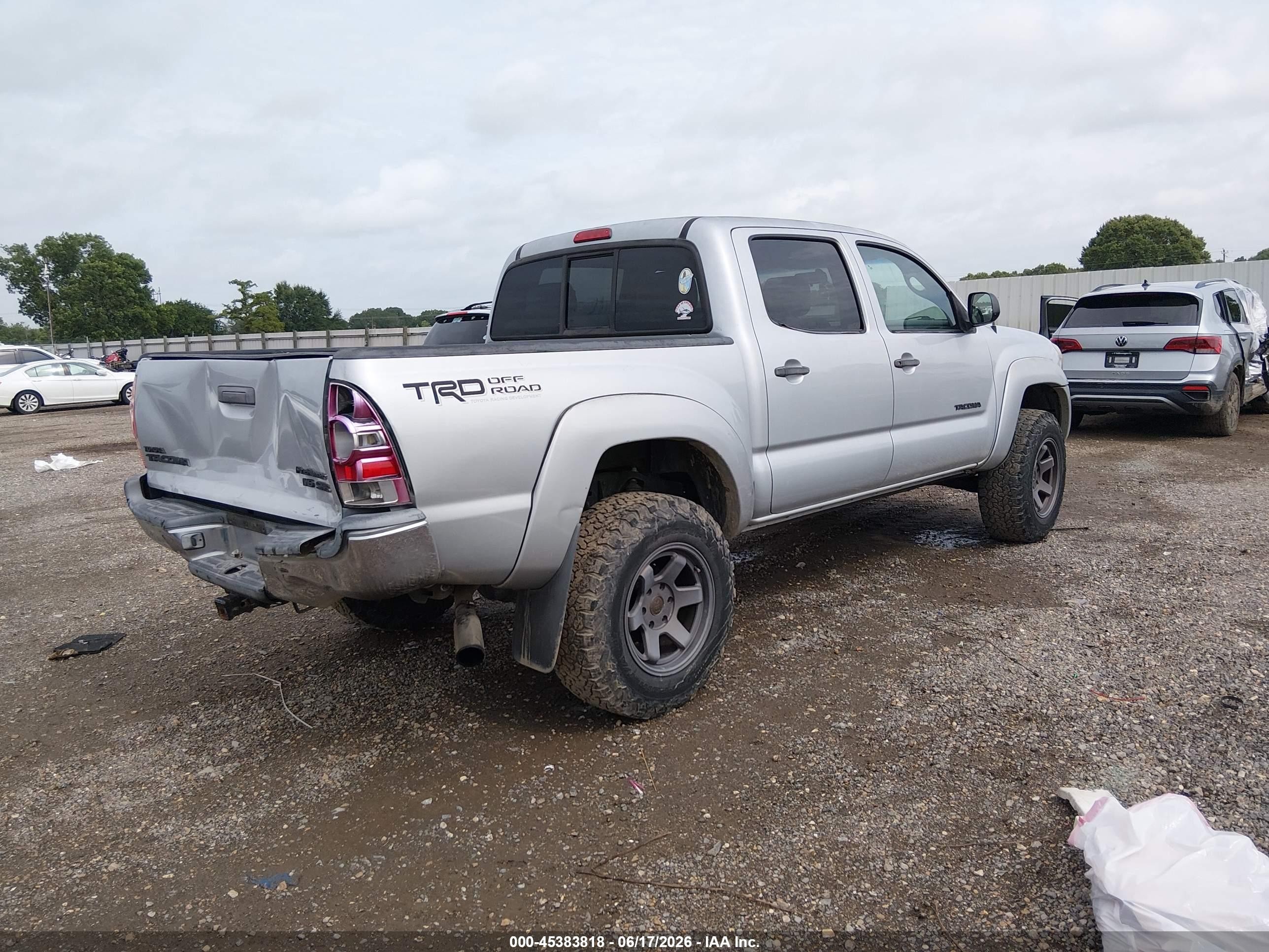 2006 Toyota Tacoma Prerunner V6 Silver vin: 3TMJU62N66M019078