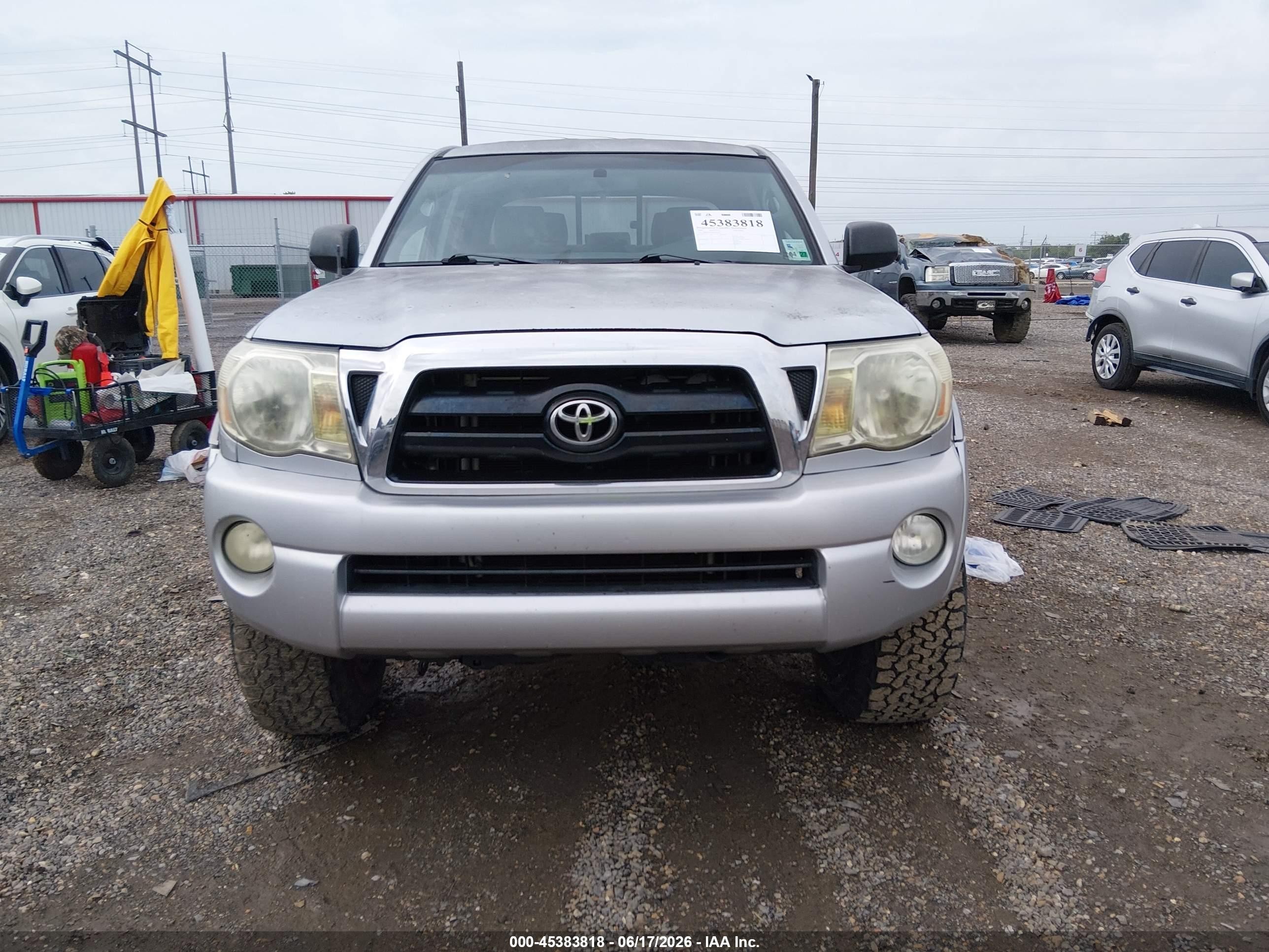 2006 Toyota Tacoma Prerunner V6 Silver vin: 3TMJU62N66M019078
