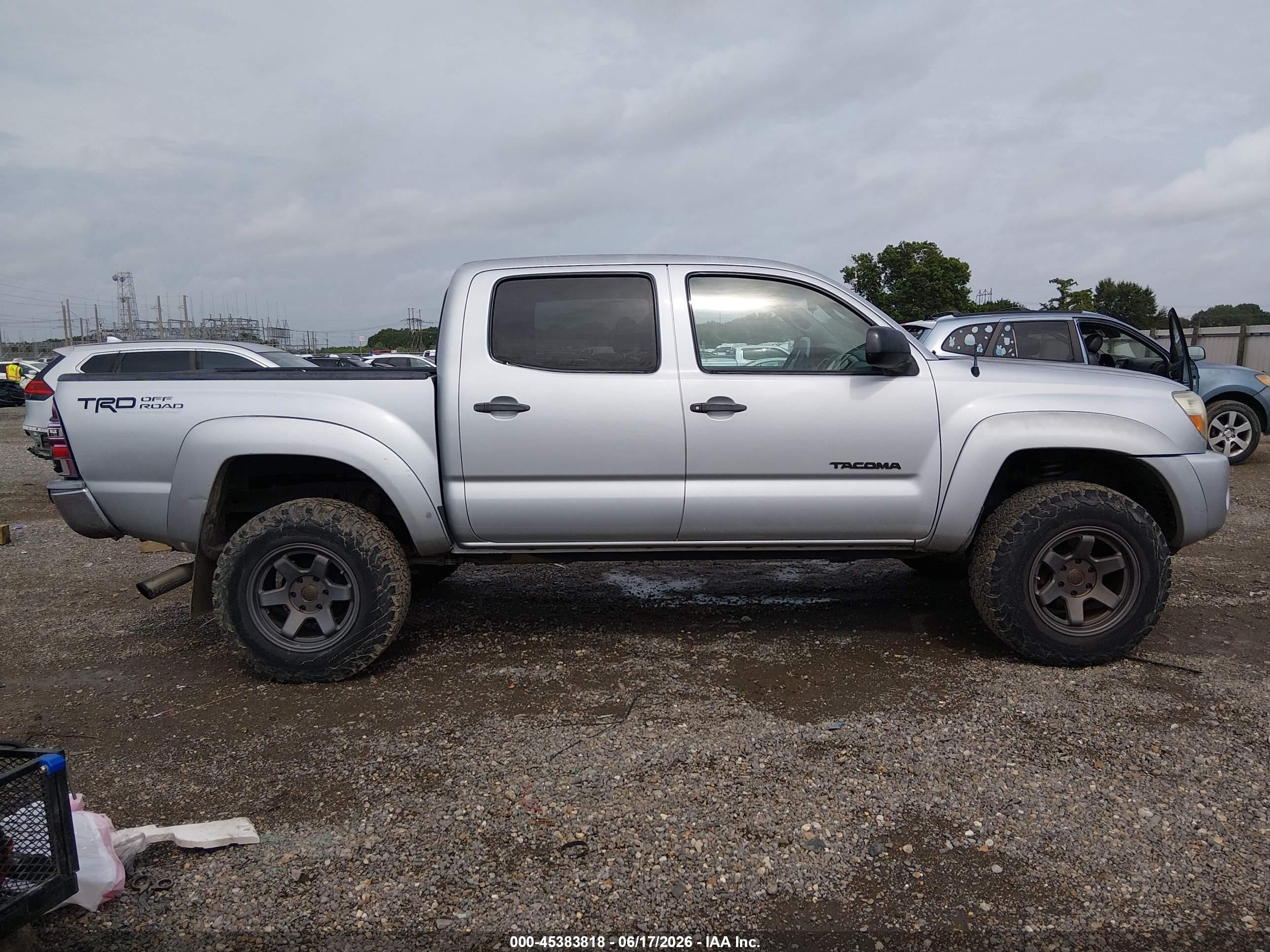 2006 Toyota Tacoma Prerunner V6 Silver vin: 3TMJU62N66M019078
