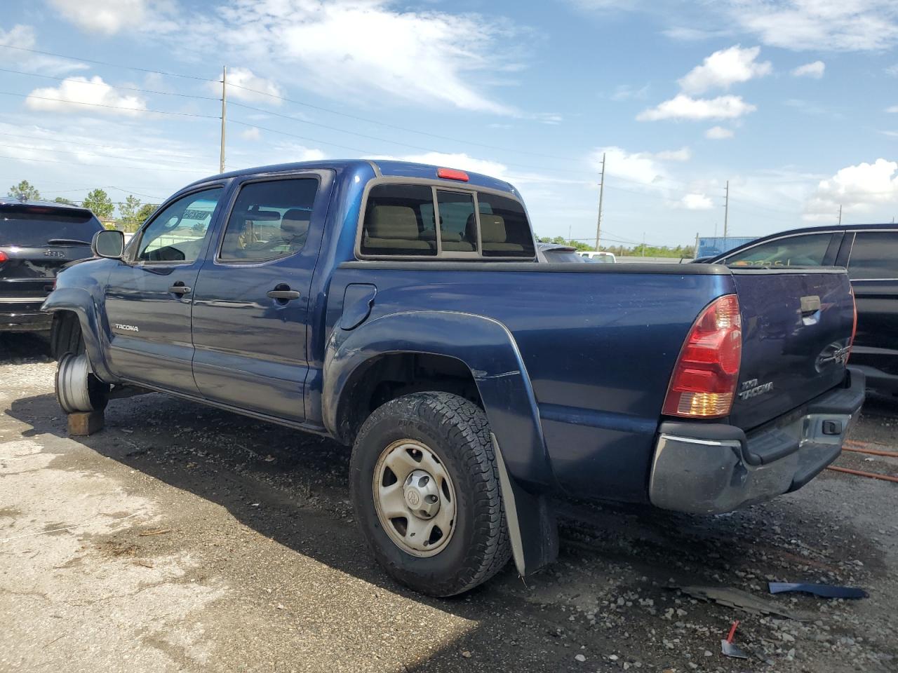 2007 Toyota Tacoma Double Cab Prerunner Синий vin: 3TMJU62N67M030793