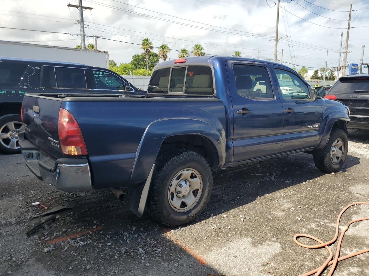 2007 Toyota Tacoma Double Cab Prerunner Синий vin: 3TMJU62N67M030793