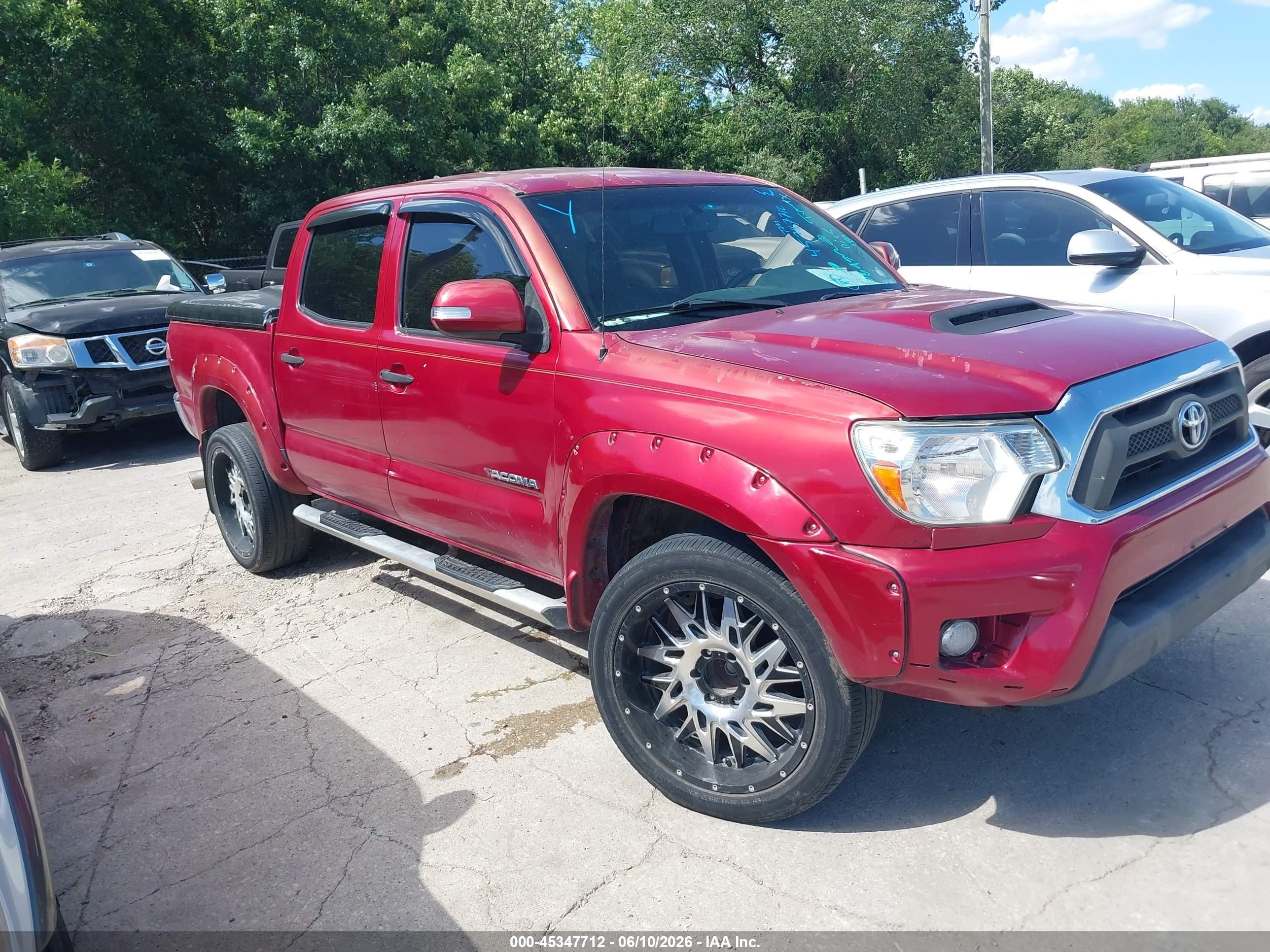 2008 Toyota Tacoma Prerunner V6 Red vin: 3TMJU62N68M054920