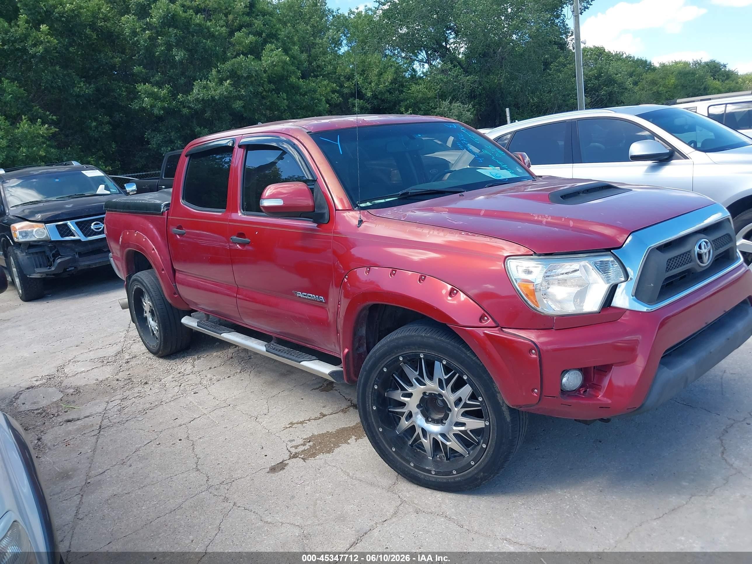 2008 Toyota Tacoma Prerunner V6 Red vin: 3TMJU62N68M054920
