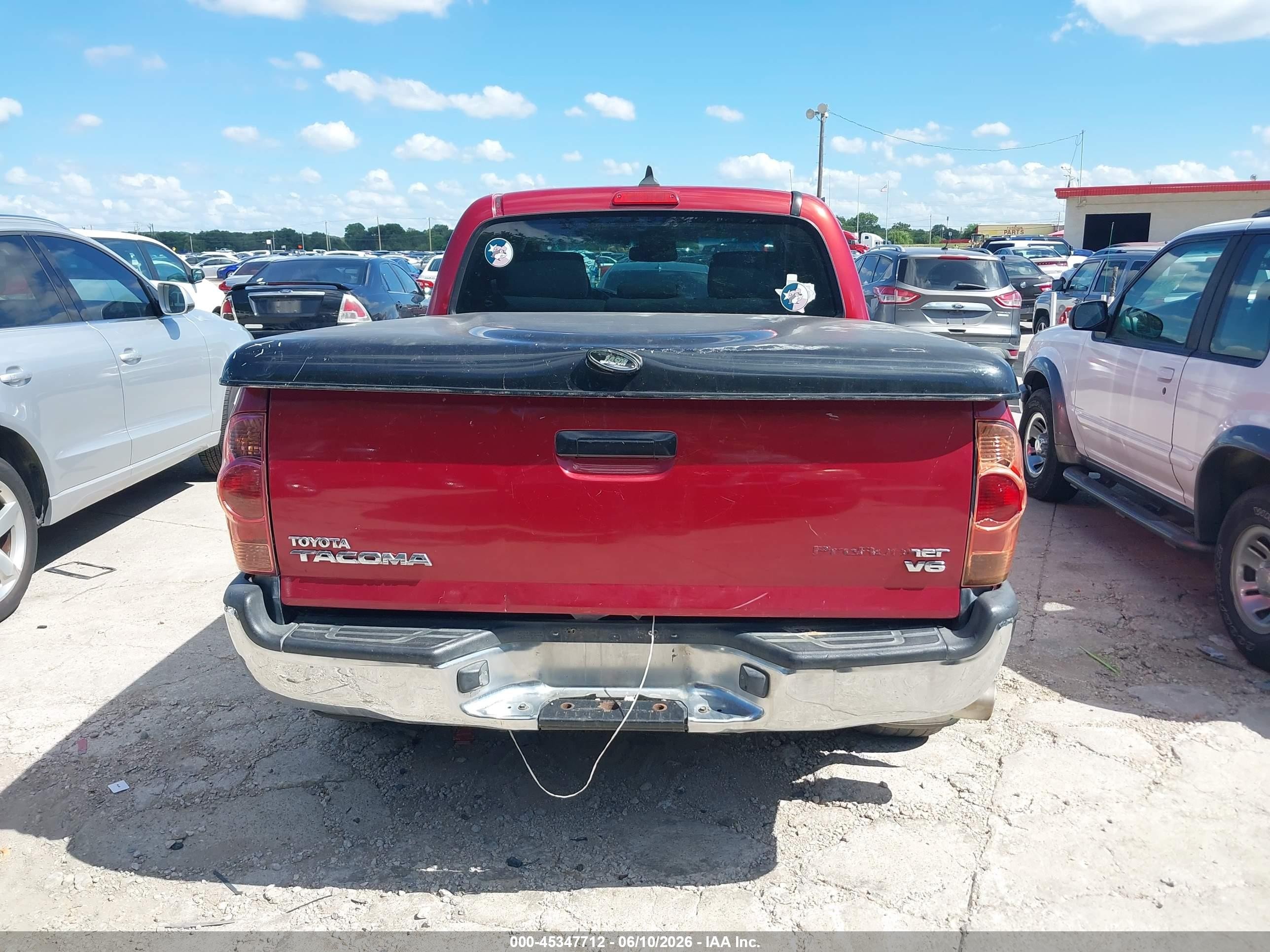 2008 Toyota Tacoma Prerunner V6 Red vin: 3TMJU62N68M054920