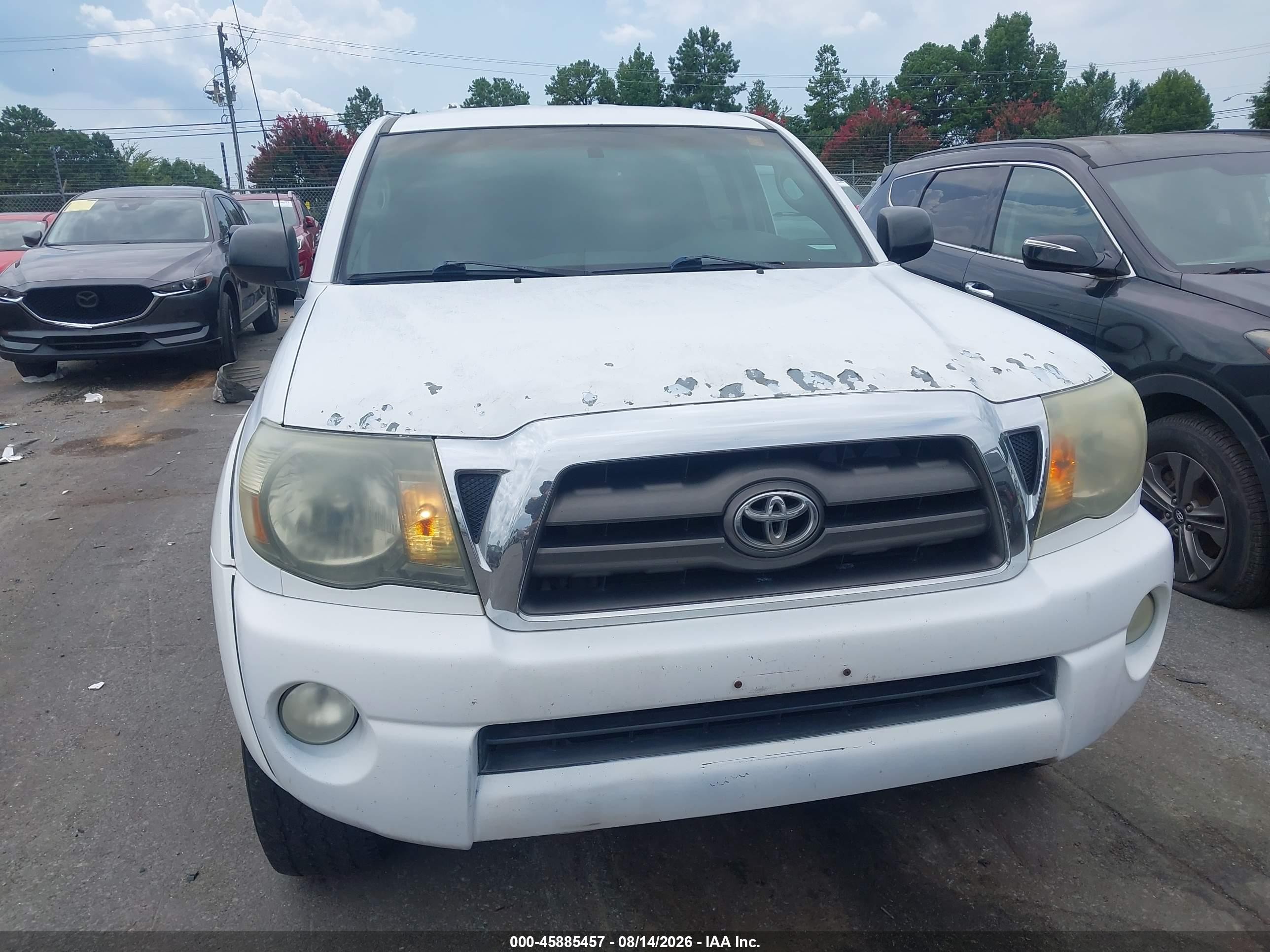 2009 Toyota Tacoma Prerunner V6 Белый vin: 3TMJU62N69M071914