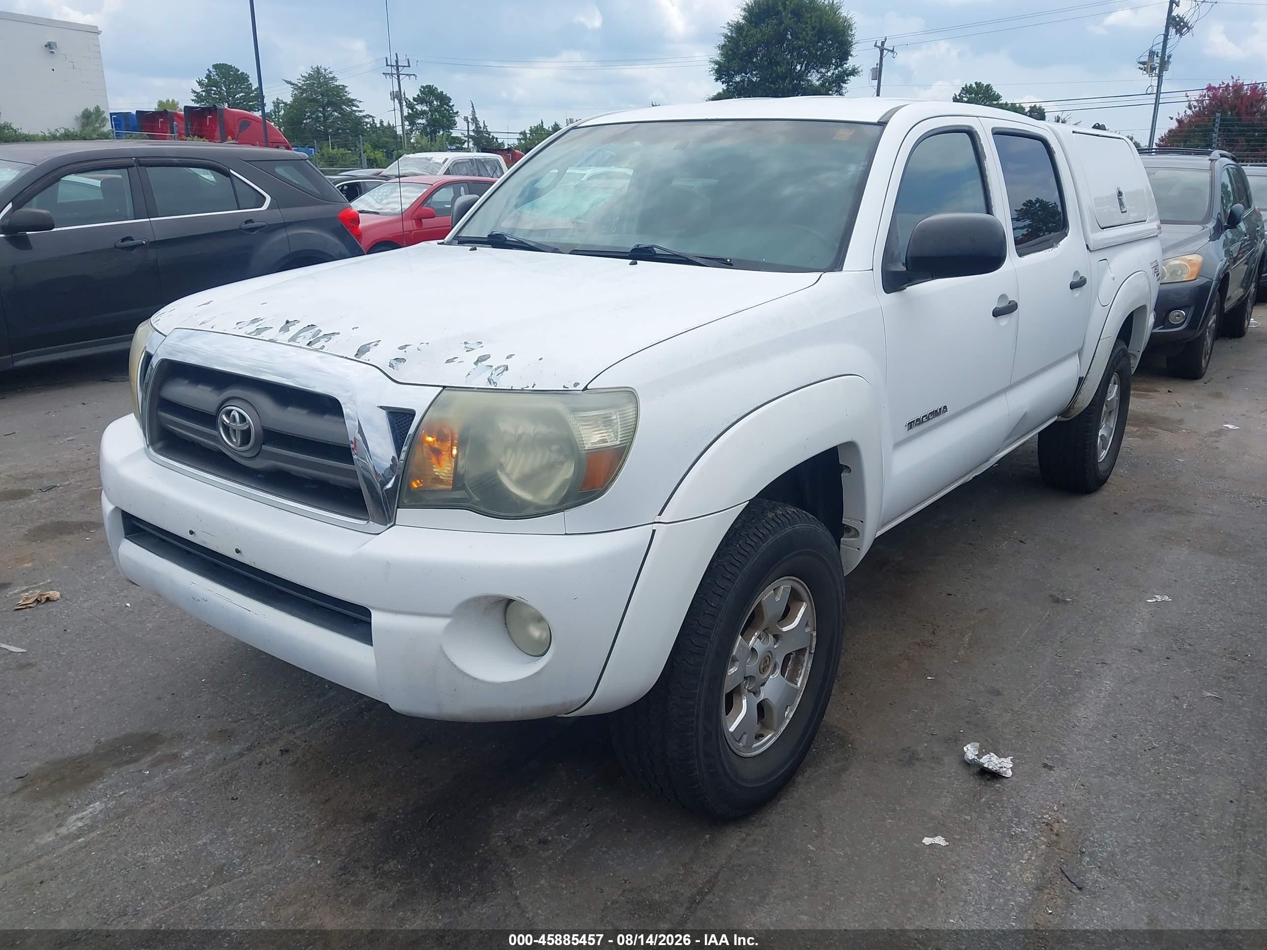 2009 Toyota Tacoma Prerunner V6 Белый vin: 3TMJU62N69M071914