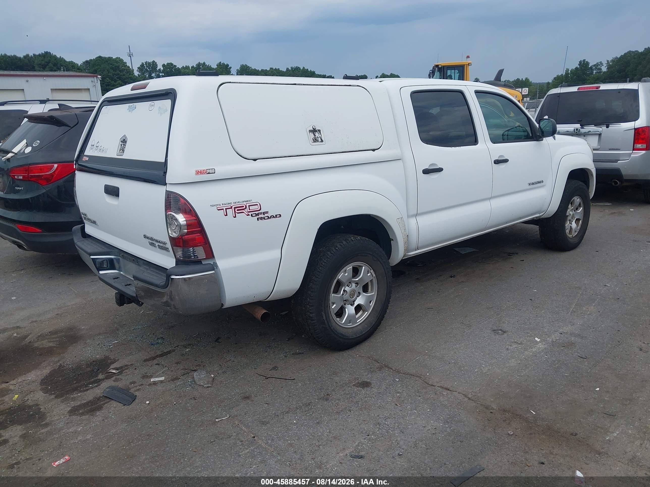 2009 Toyota Tacoma Prerunner V6 Белый vin: 3TMJU62N69M071914